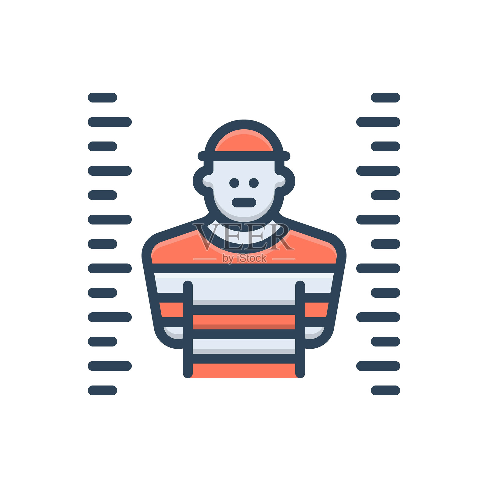 罪犯插画图片素材