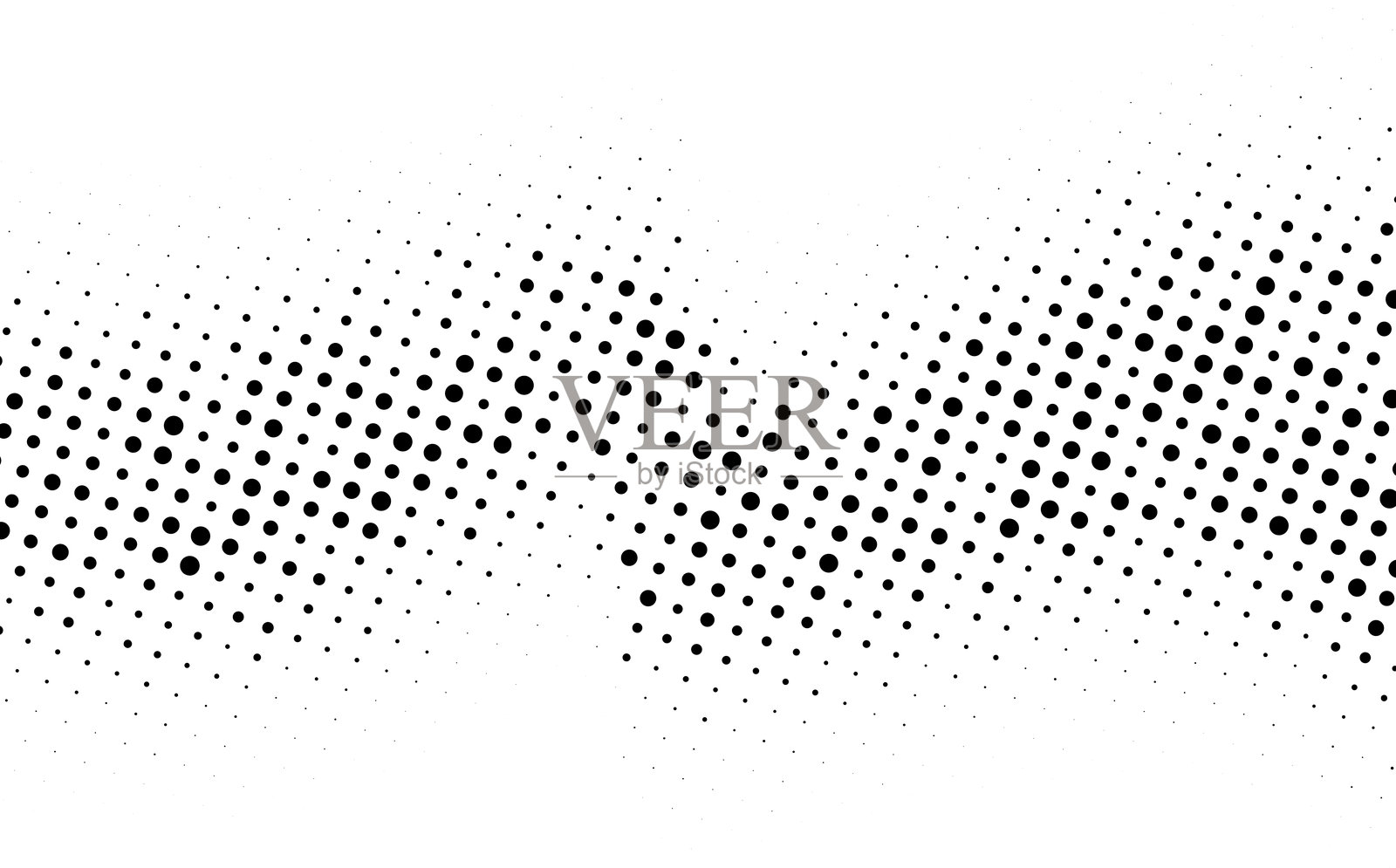 半调节奏黑波。矢量插图。半色调圆点图案。插画图片素材