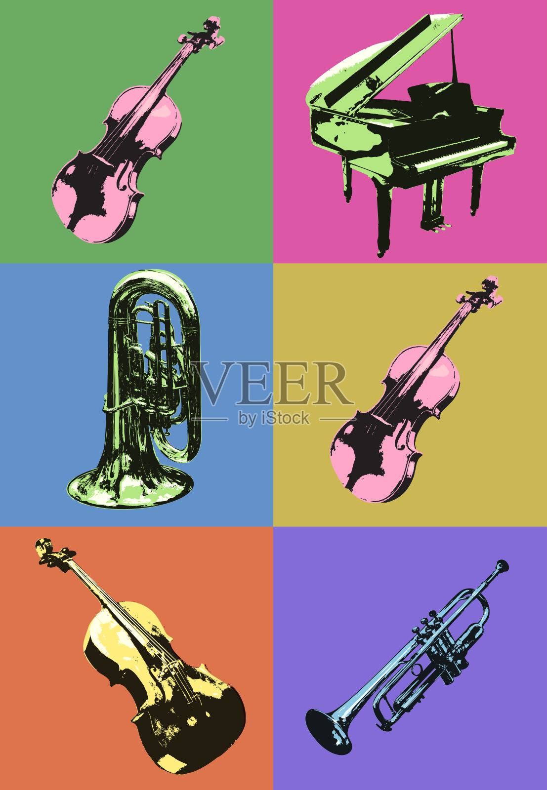 古典乐器图标插画图片素材