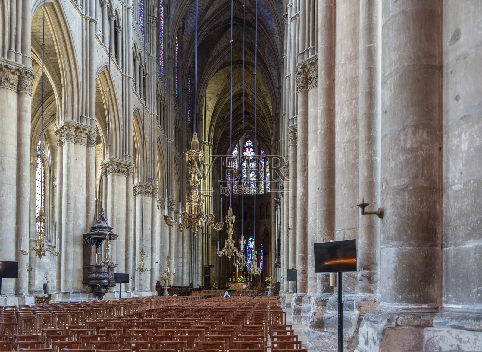 兰斯大教堂照片摄影图片
