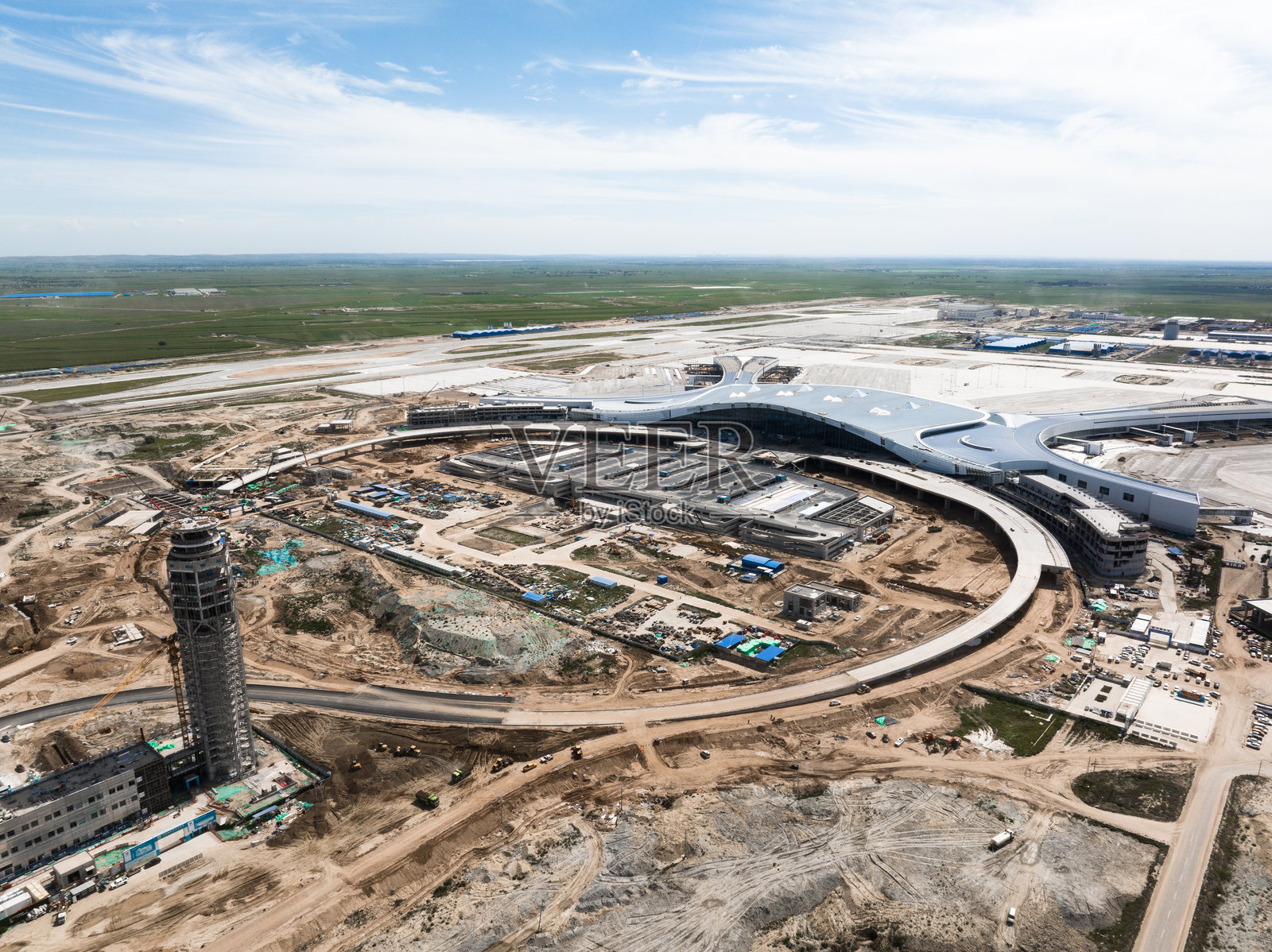 建设中的呼和浩特新机场照片摄影图片