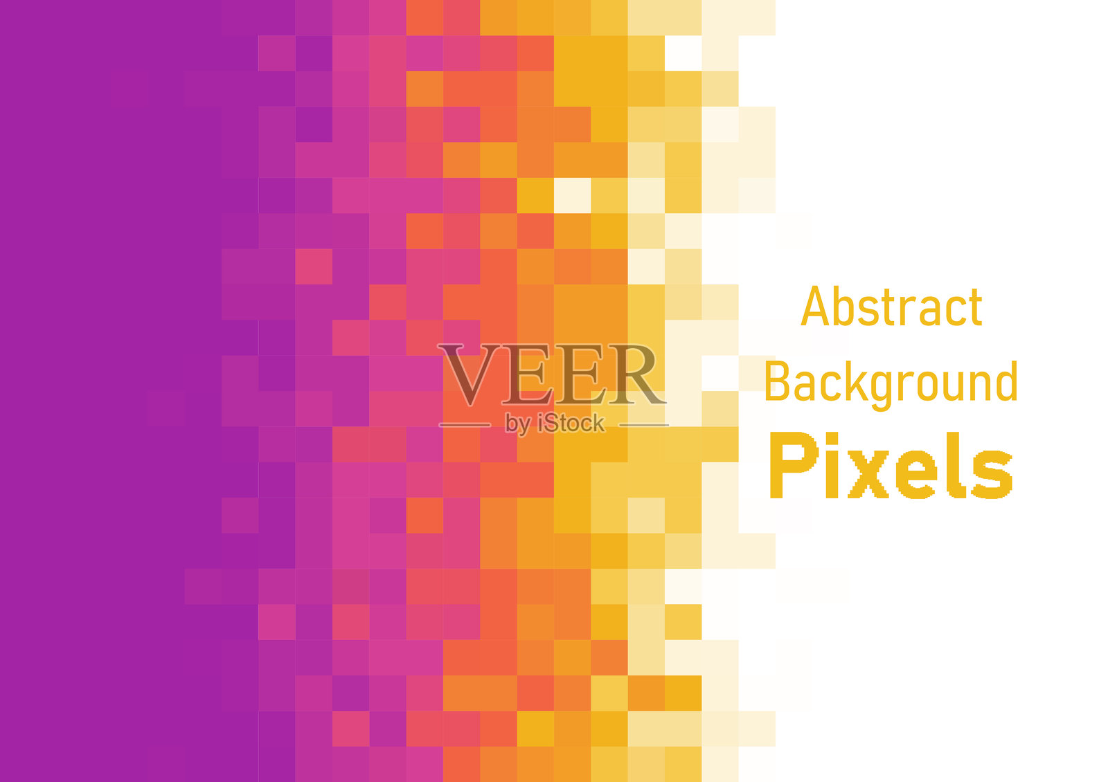 抽象像素背景橙色和黄色梯度颜色几何纹理矢量壁纸插画图片素材