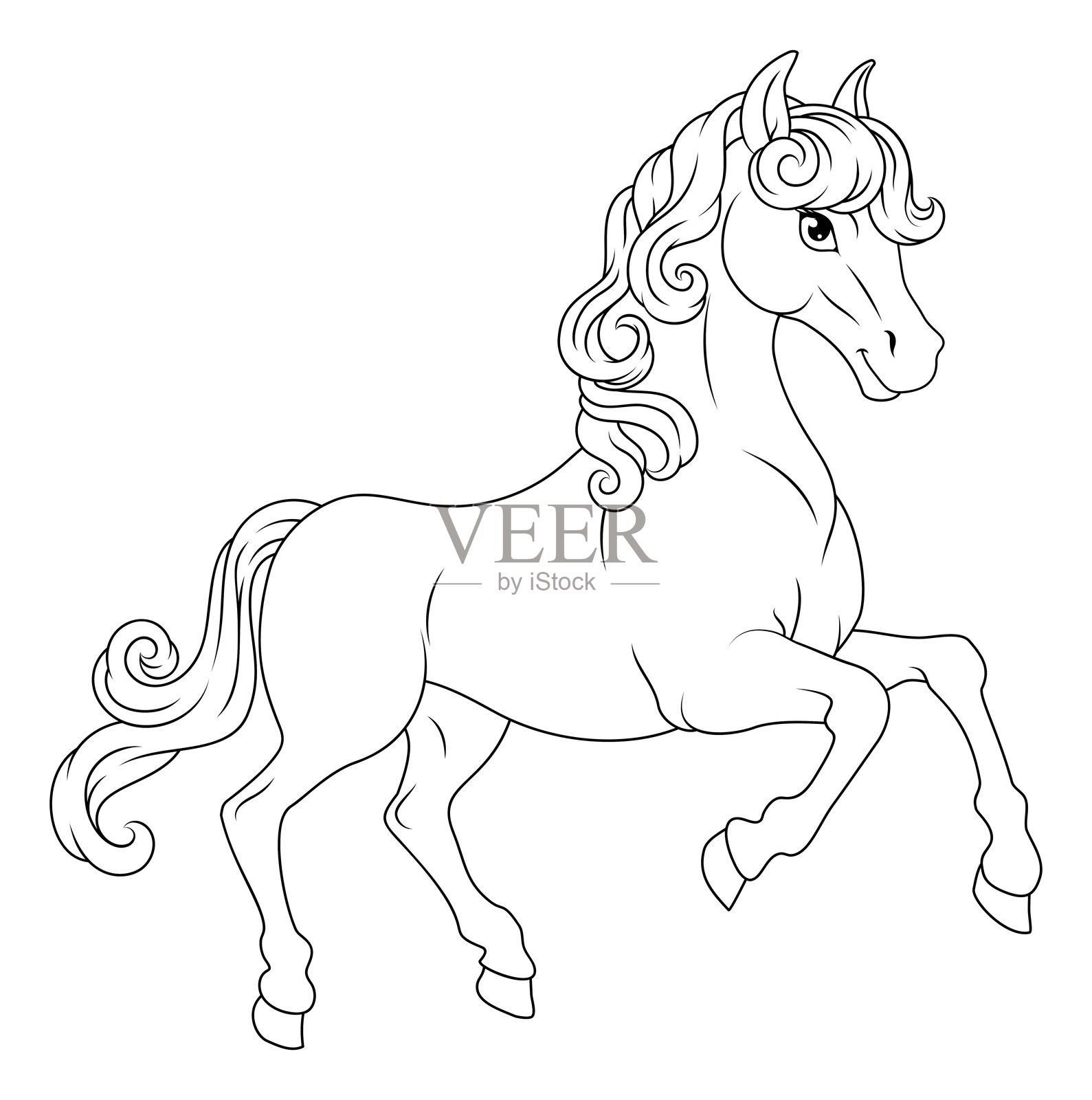 马卡通可爱的动物人物插图插画图片素材