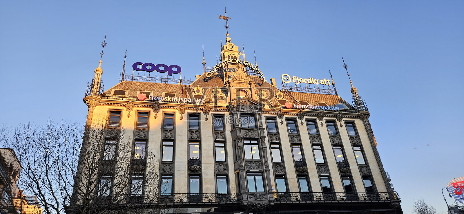 奥斯陆市中心的传统建筑照片摄影图片