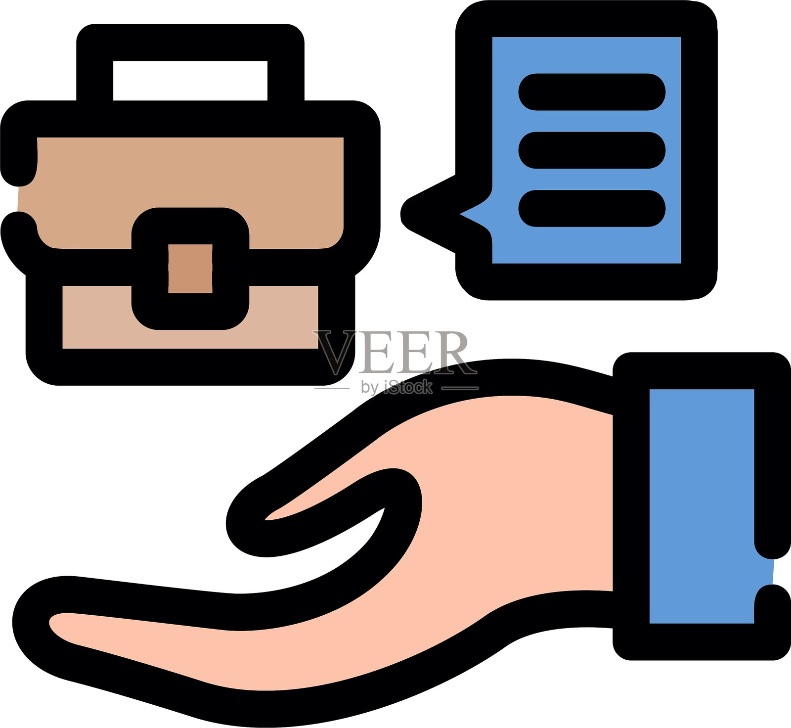 工作邀请图标插画图片素材