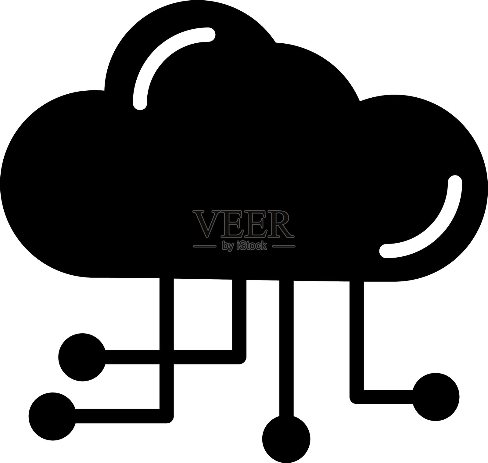 云计算符号图标插画图片素材