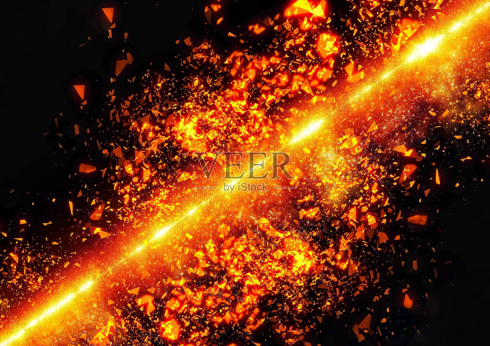 火热的抽象背景与火花和星星照片摄影图片