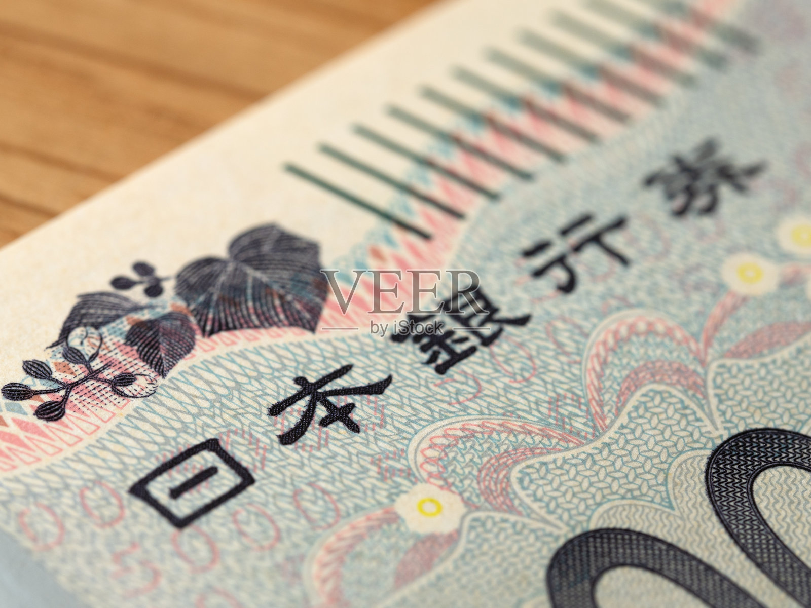 日本新版5000日元纸币照片摄影图片