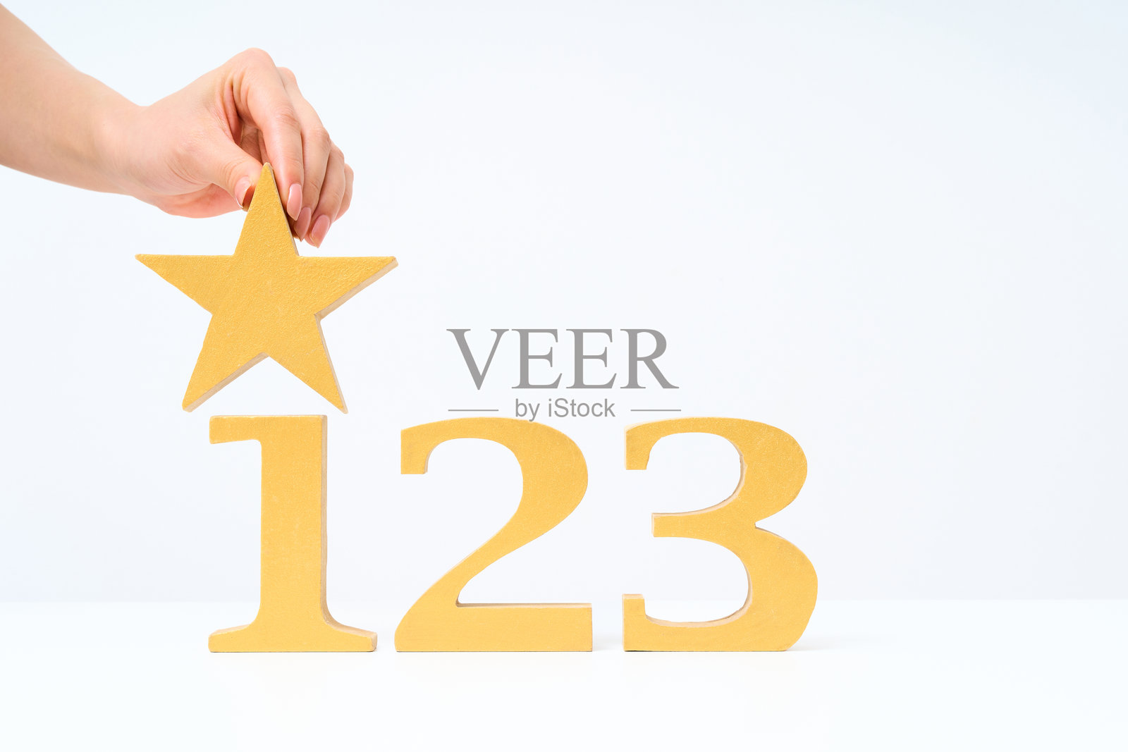 标有数字“1”、“2”和“3”的木块照片摄影图片