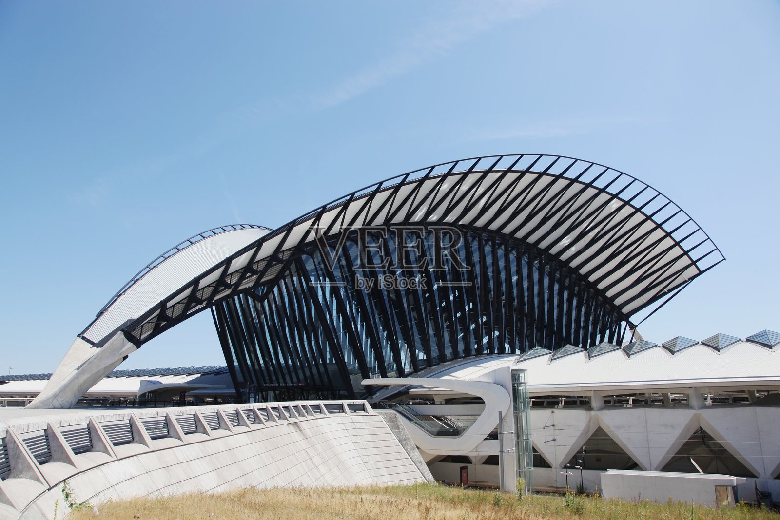 连接里昂圣埃克苏佩里机场的TGV火车站照片摄影图片