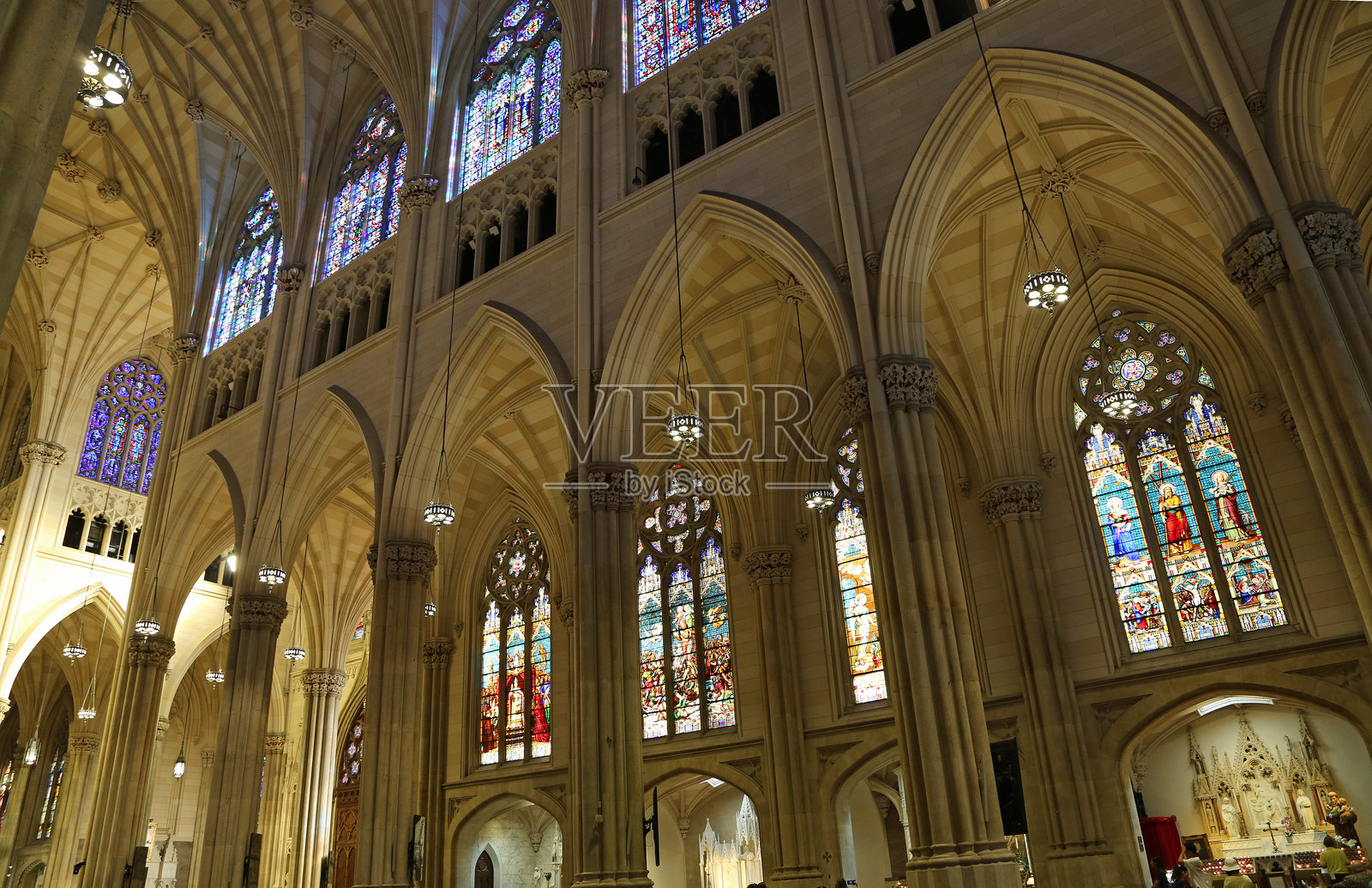 圣帕特里克大教堂的侧柱照片摄影图片