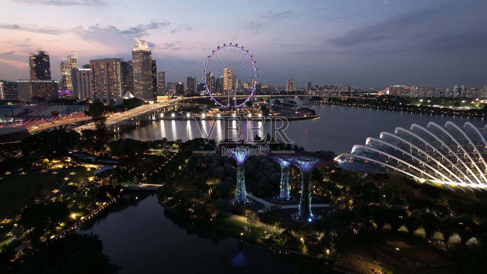 新加坡滨海湾照片摄影图片