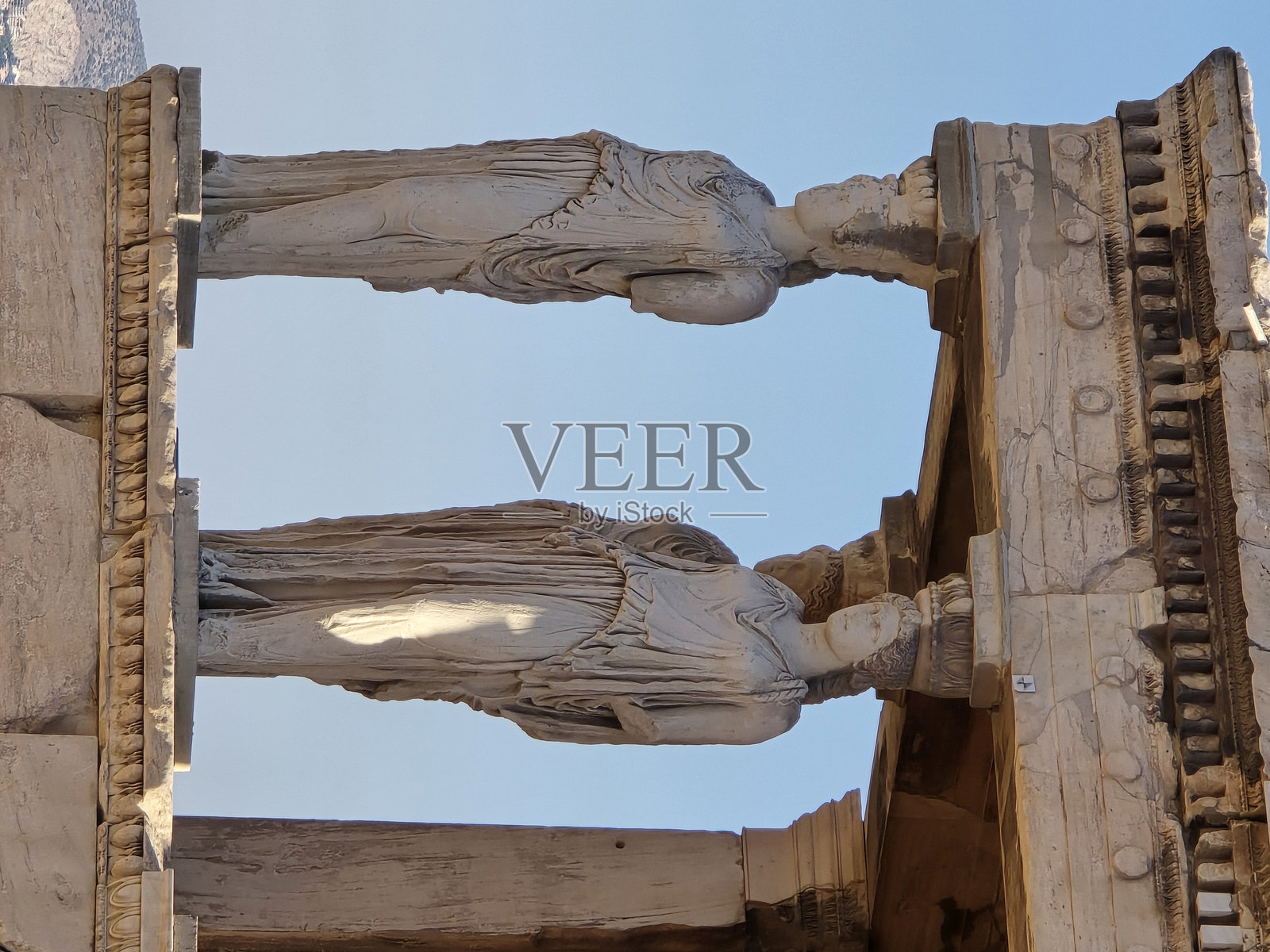 女像柱的门廊照片摄影图片