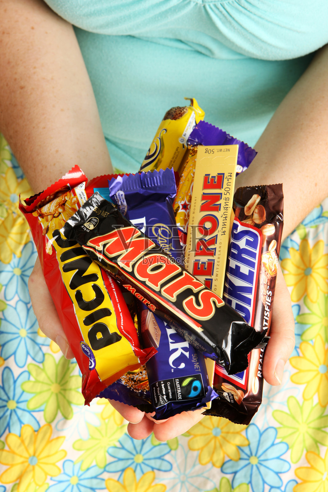 一把巧克力棒照片摄影图片