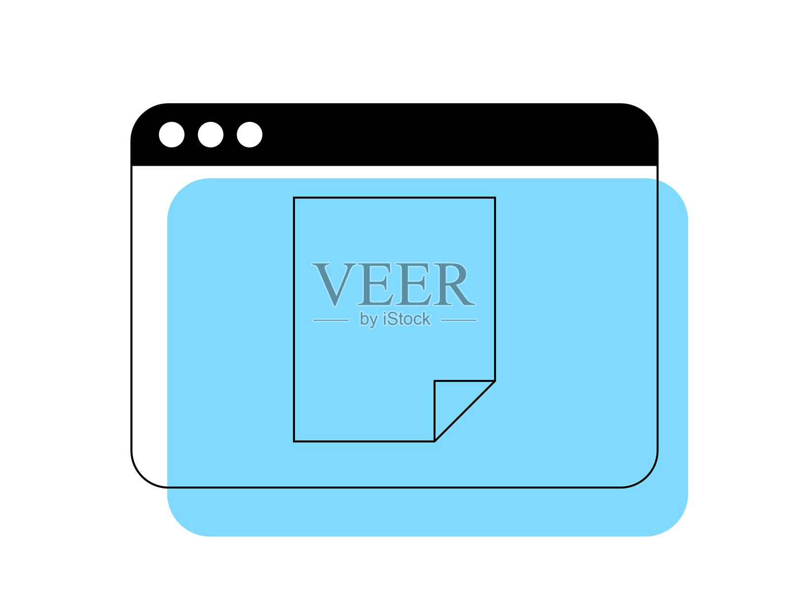 Web浏览器线框图插画图片素材