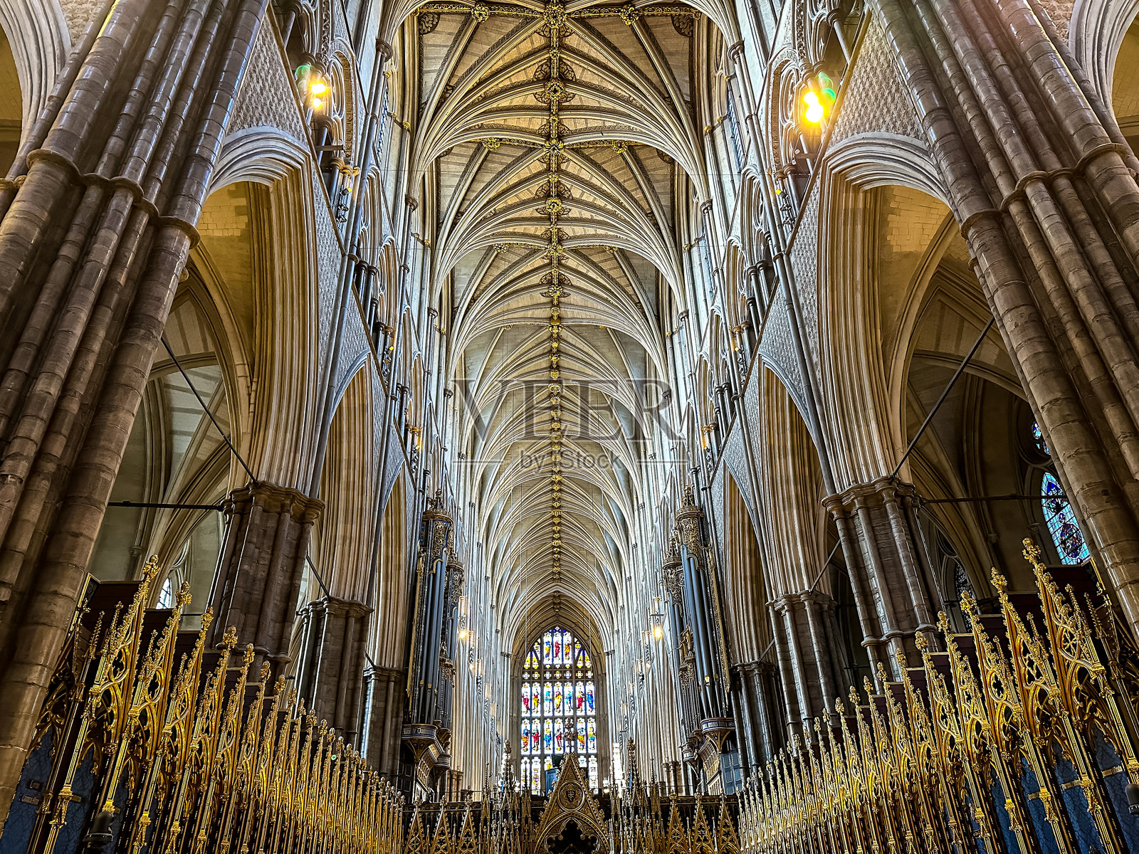 威斯敏斯特教堂内部细节，伦敦，英国照片摄影图片