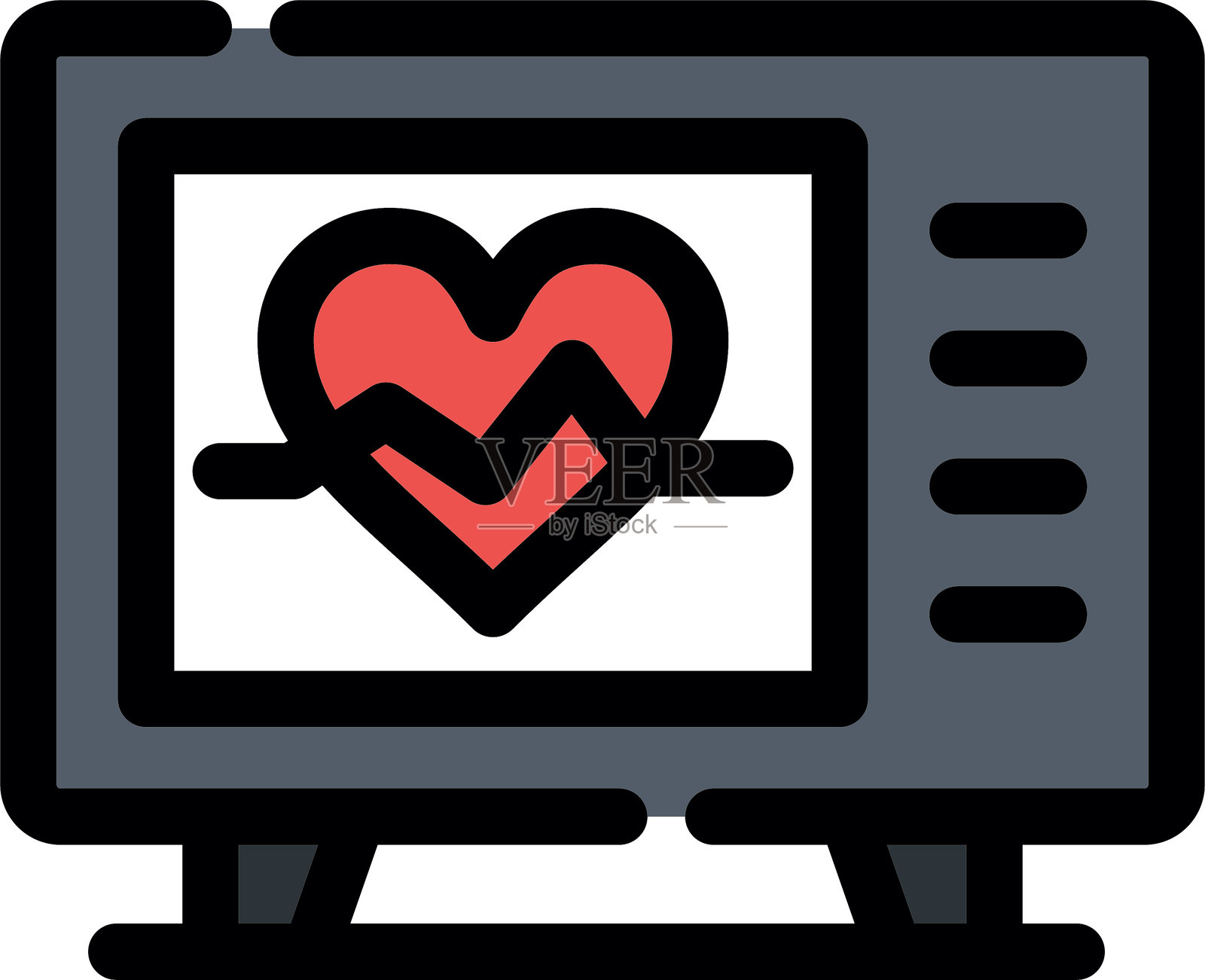 监视器图标插画图片素材