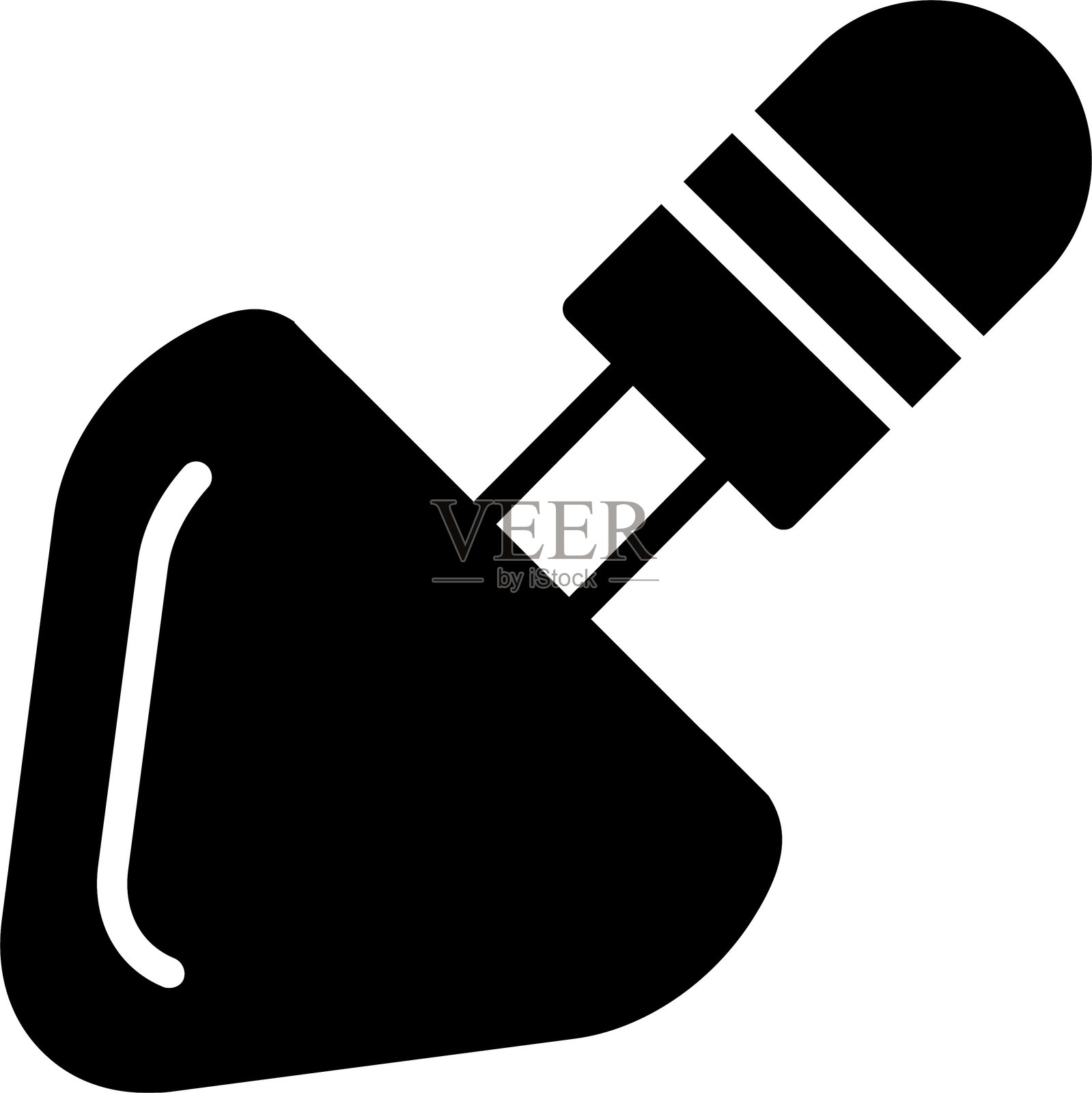 泥铲字形图标插画图片素材