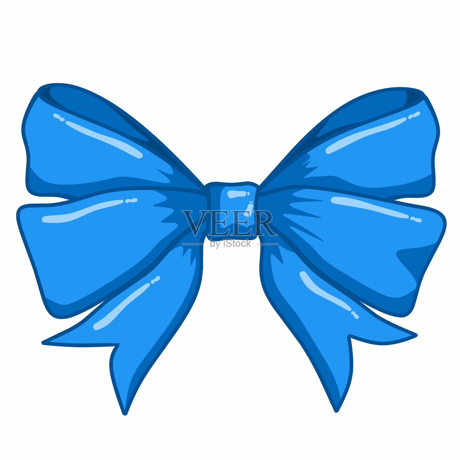 插图的头发蝴蝶结丝带孤立插画图片素材