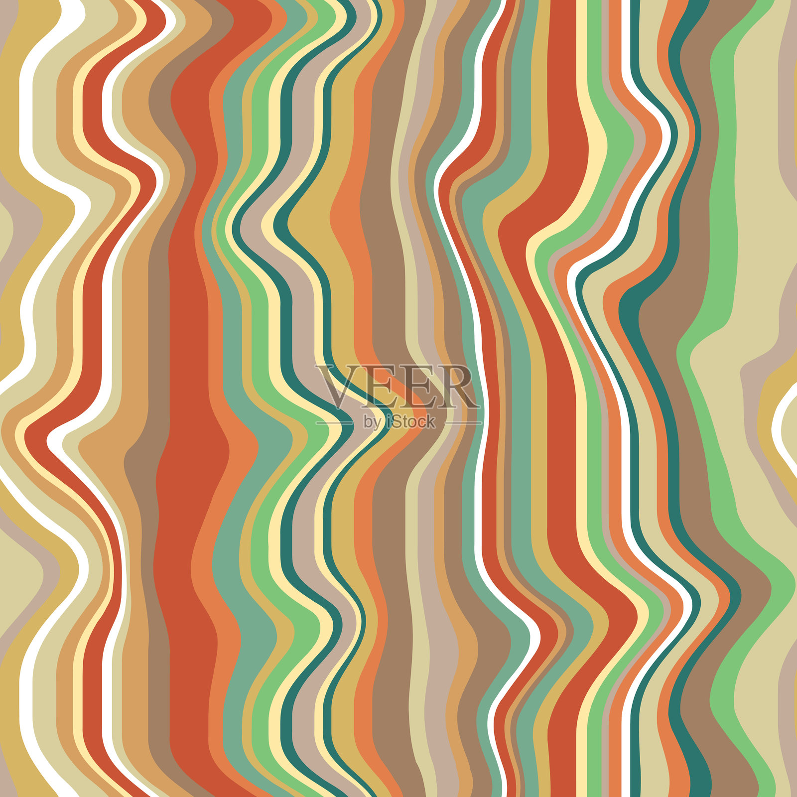 多色条纹背景，彩色几何矢量纹理与线条。现代飞溅效果横幅。带有条纹的抽象插图。用于织物，纺织品，墙纸的手绘无缝图案插画图片素材