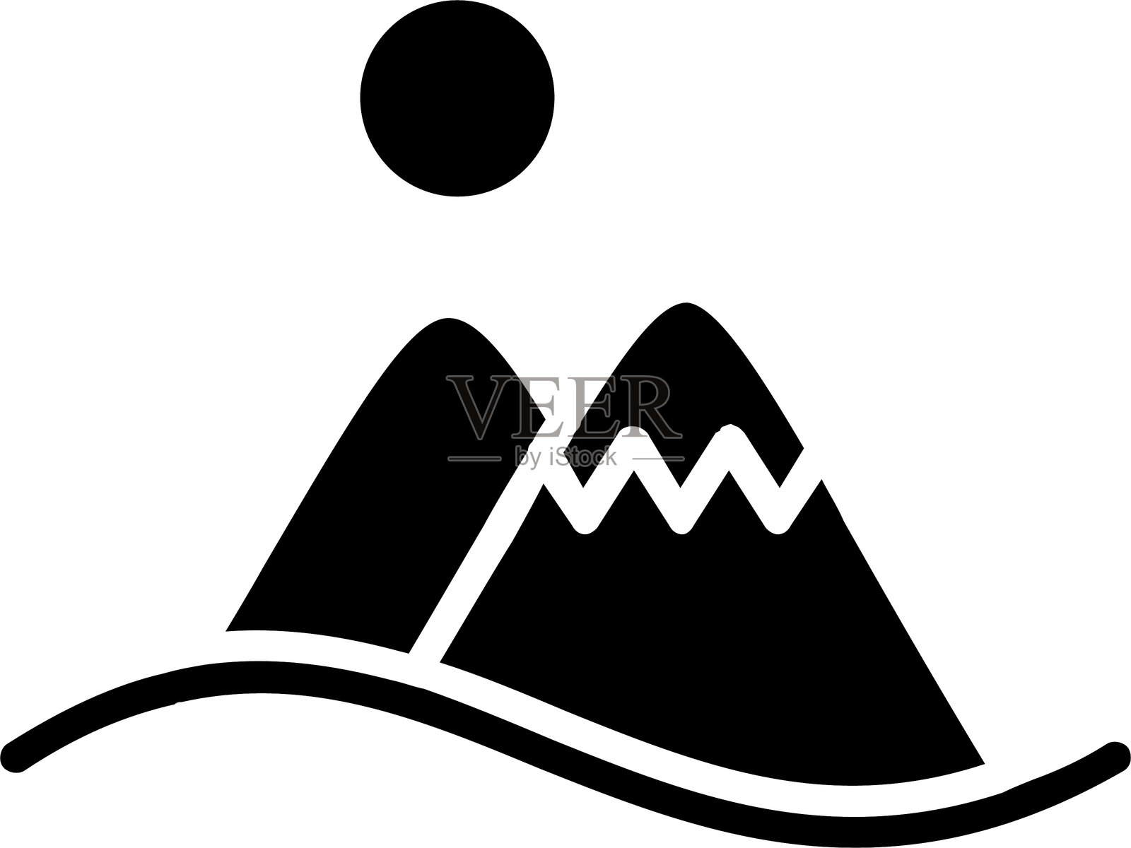 山字形图标插画图片素材