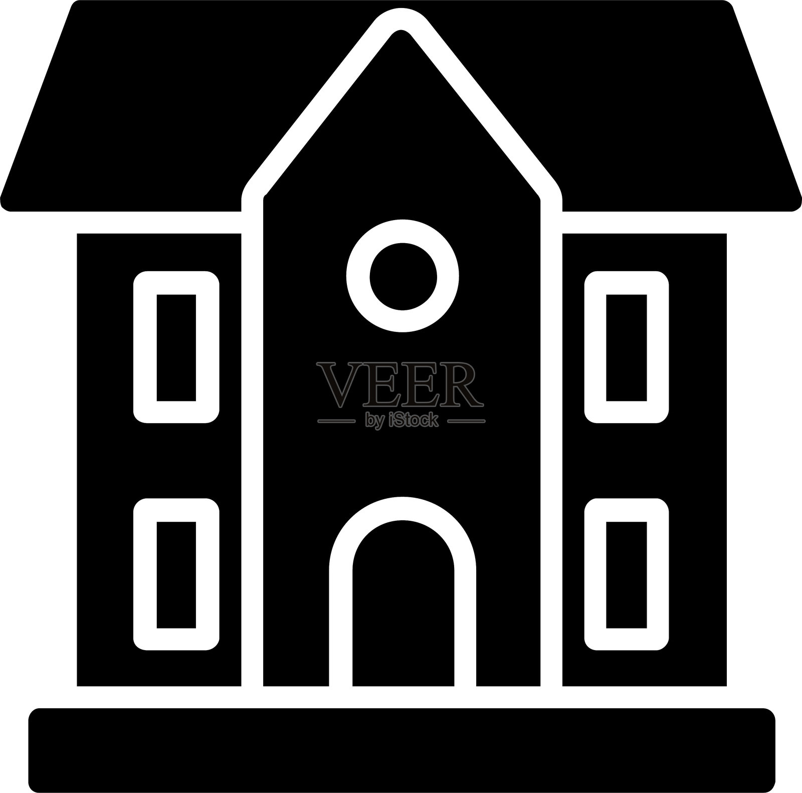 房屋字形图标插画图片素材