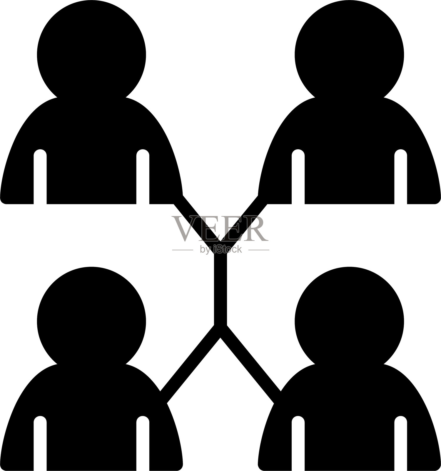 人连接符号图标插画图片素材