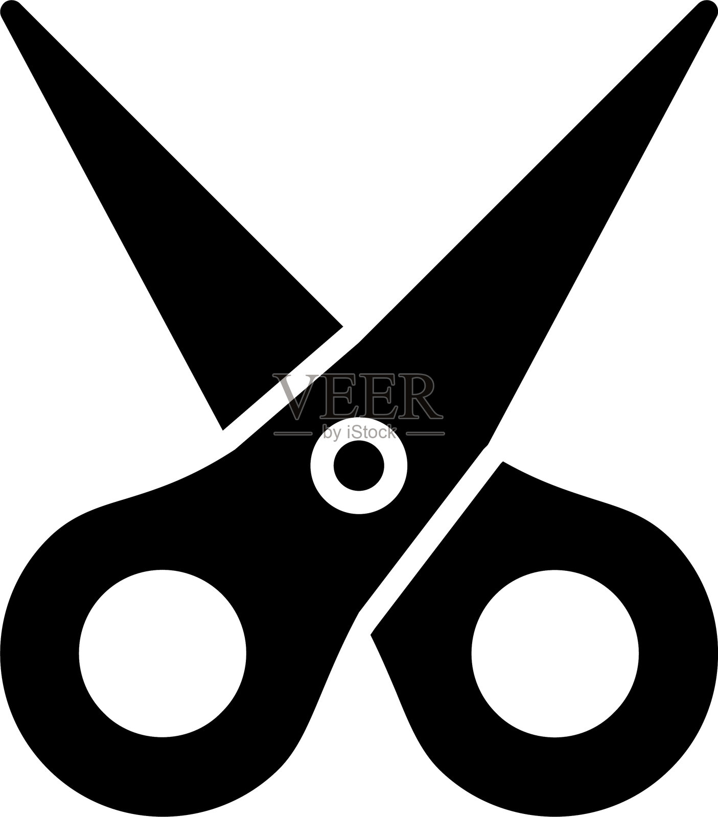 剪刀字形图标插画图片素材