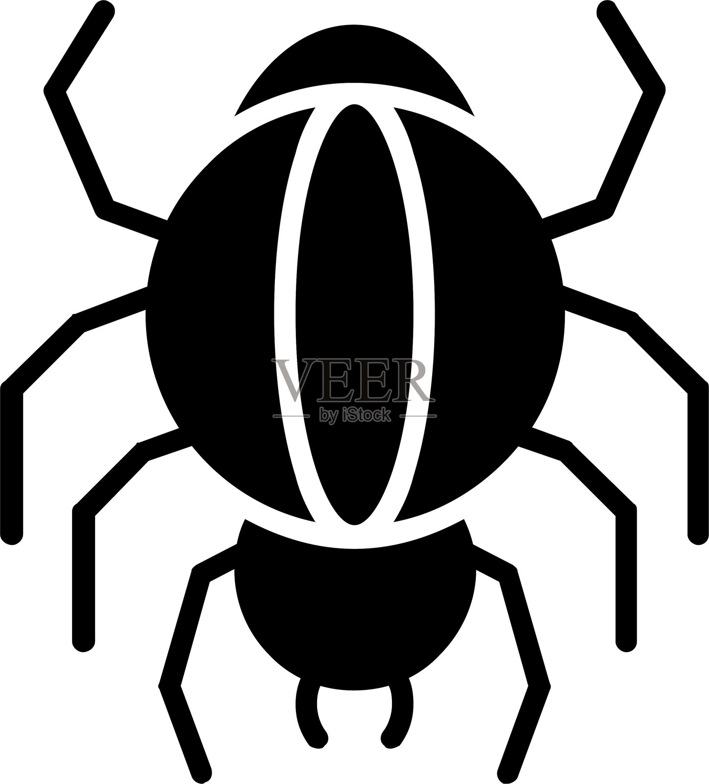 蜘蛛字形图标插画图片素材