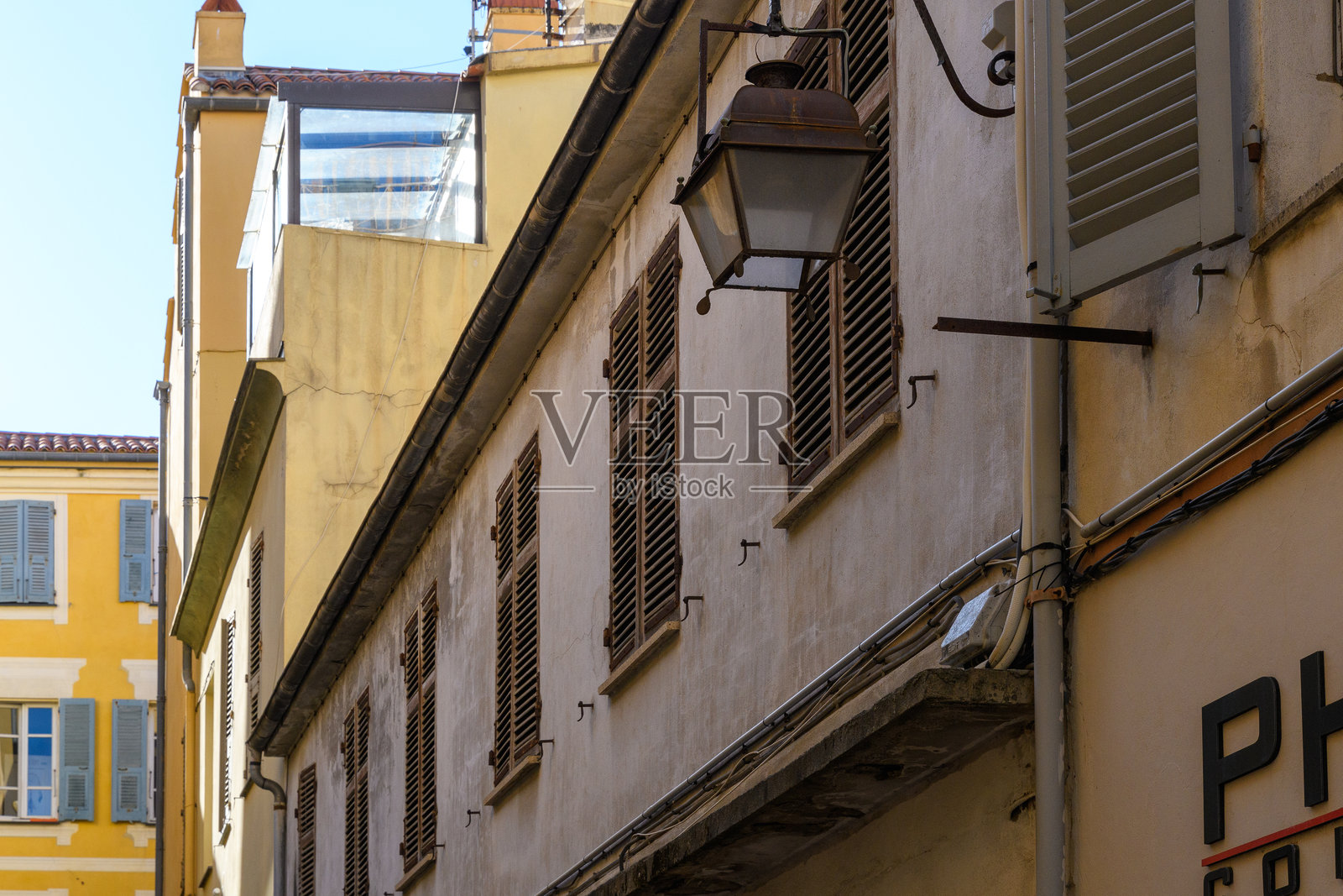 阿雅克肖巷的地中海魅力照片摄影图片