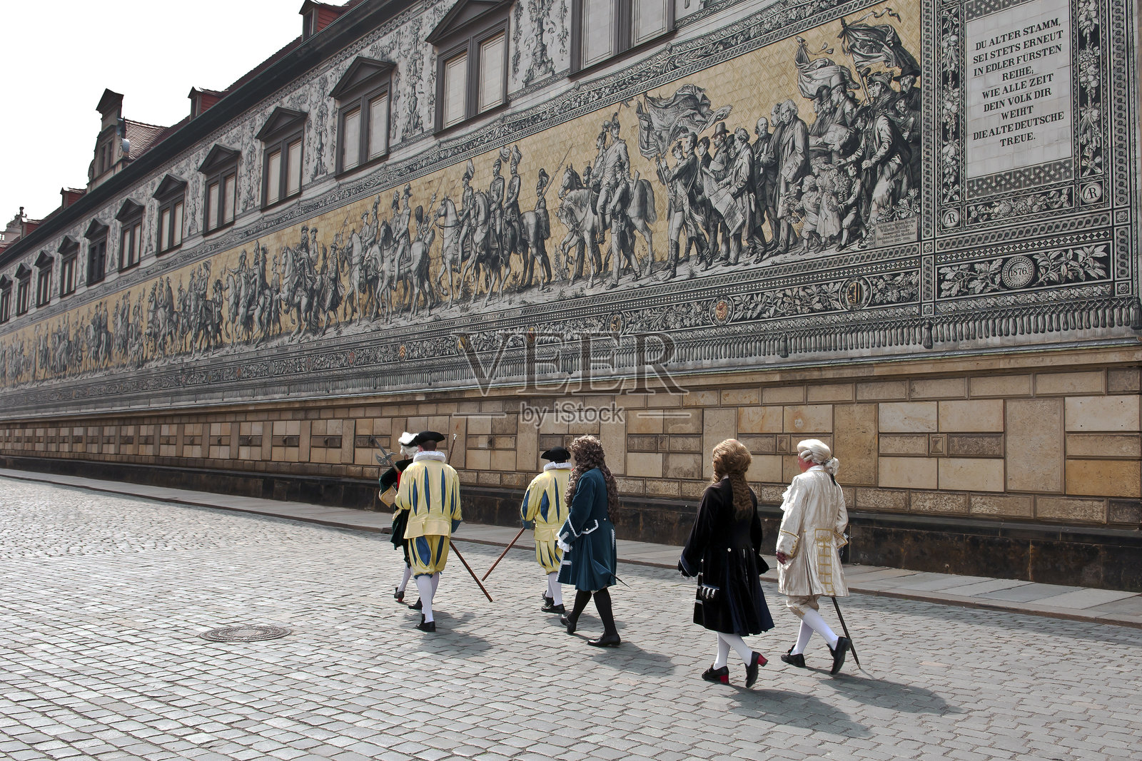 德国德累斯顿的<s:1> rstenzug Augustusstrasse大街照片摄影图片