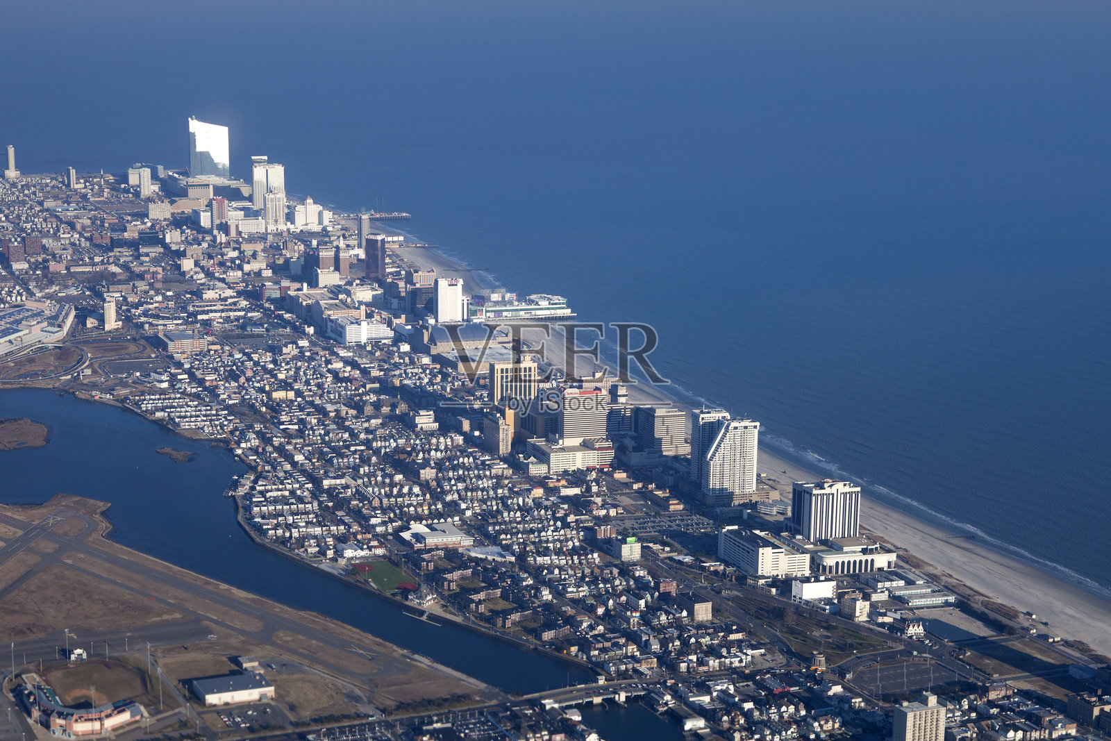 新泽西州大西洋城鸟瞰图照片摄影图片