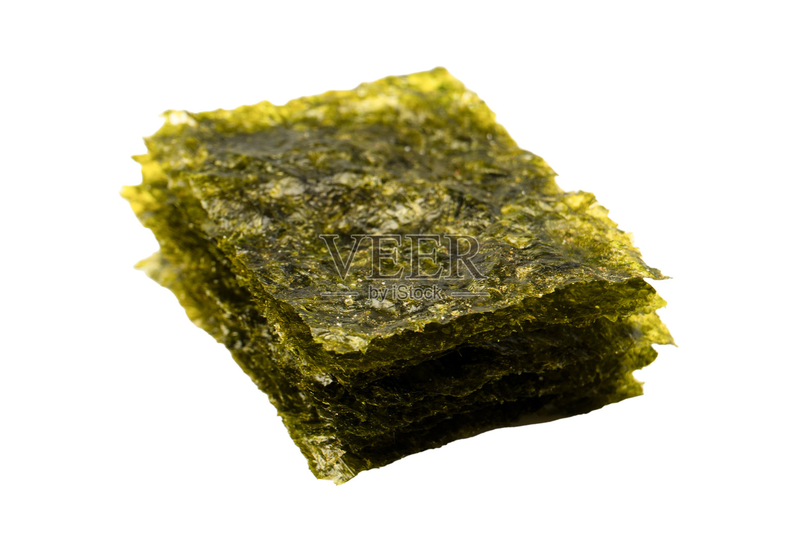 美味的海苔孤立在白色的背景。照片摄影图片