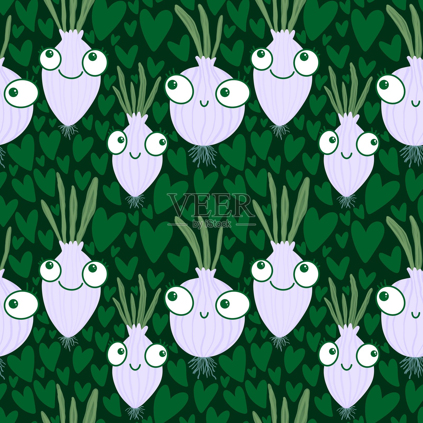 秋收无缝洋葱图案的包装纸和织物和亚麻布和儿童服装印花和夏季聚会配件插画图片素材