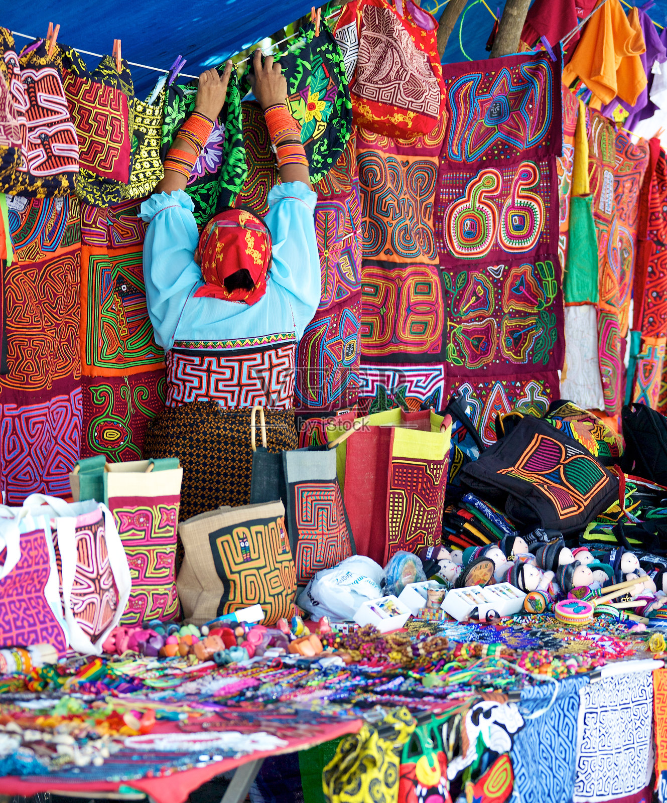 巴拿马市场摊位照片摄影图片