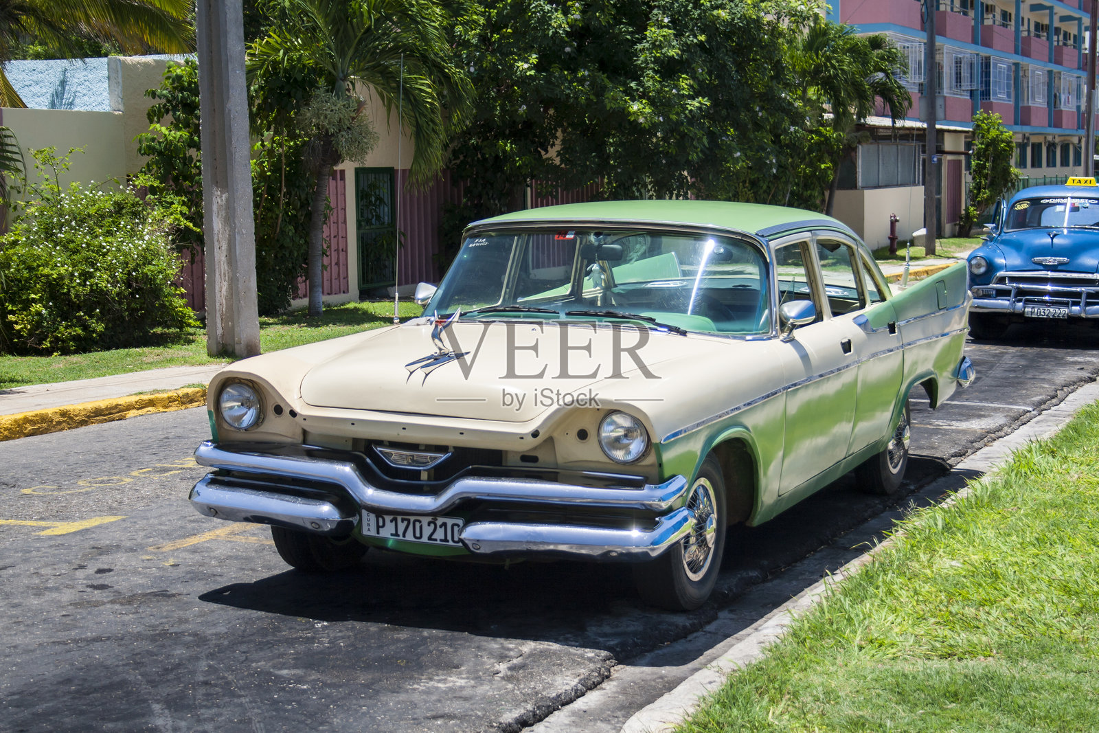 古巴巴拉德罗的道奇皇家轿车照片摄影图片