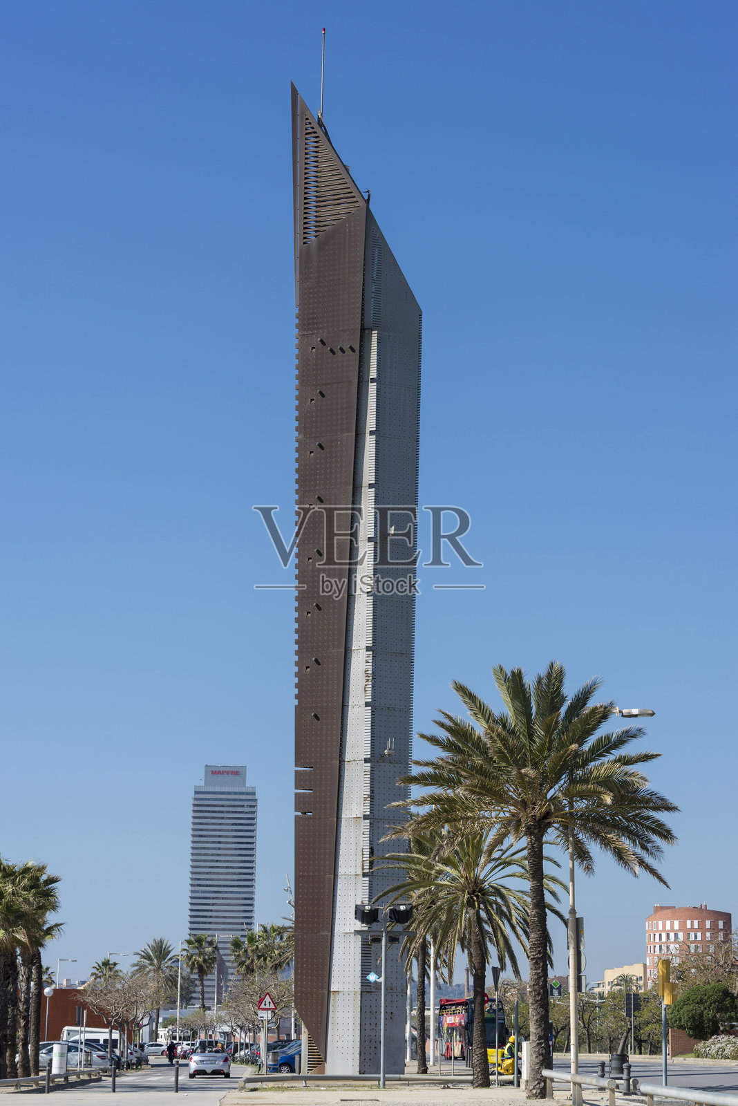 巴塞罗那的方尖碑照片摄影图片