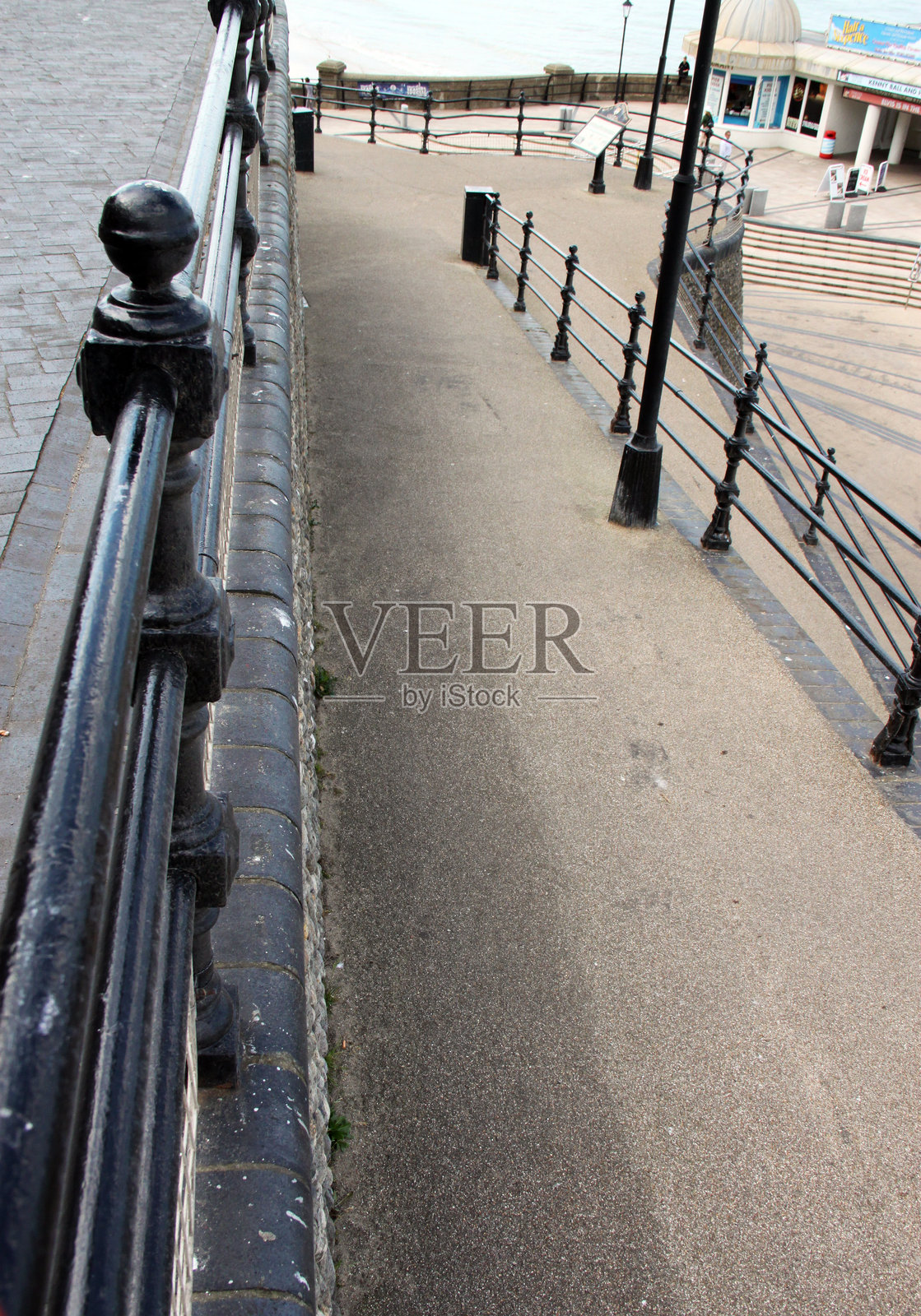 英国:克罗默的行人坡道照片摄影图片