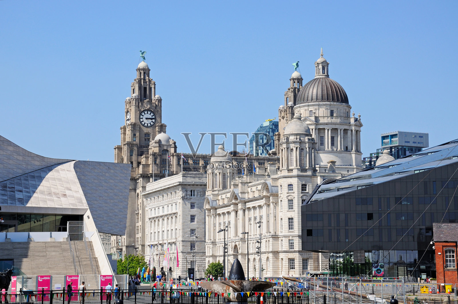 三格雷斯,利物浦。照片摄影图片