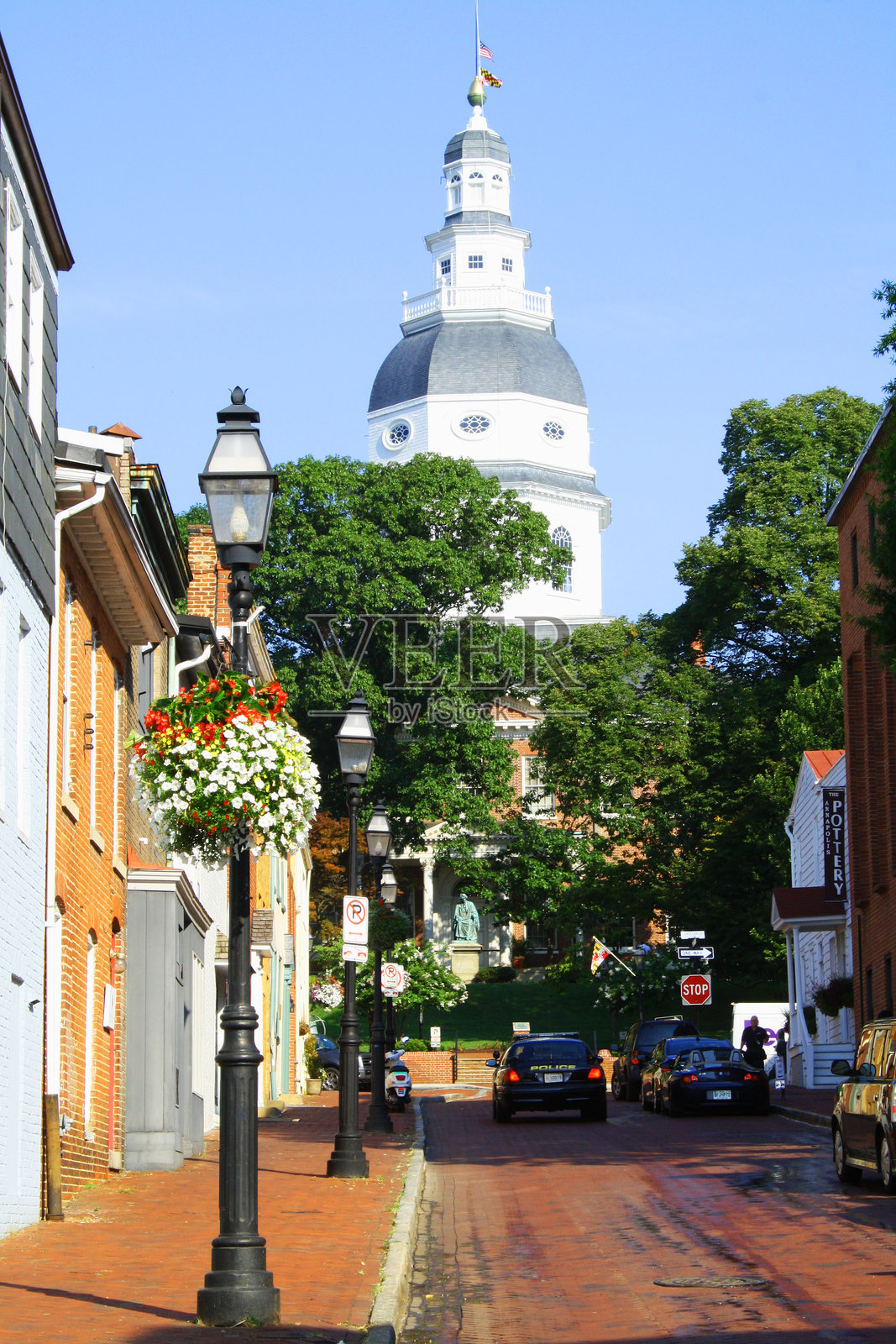 美国马里兰州安纳波利斯殖民地的州议会大厦照片摄影图片