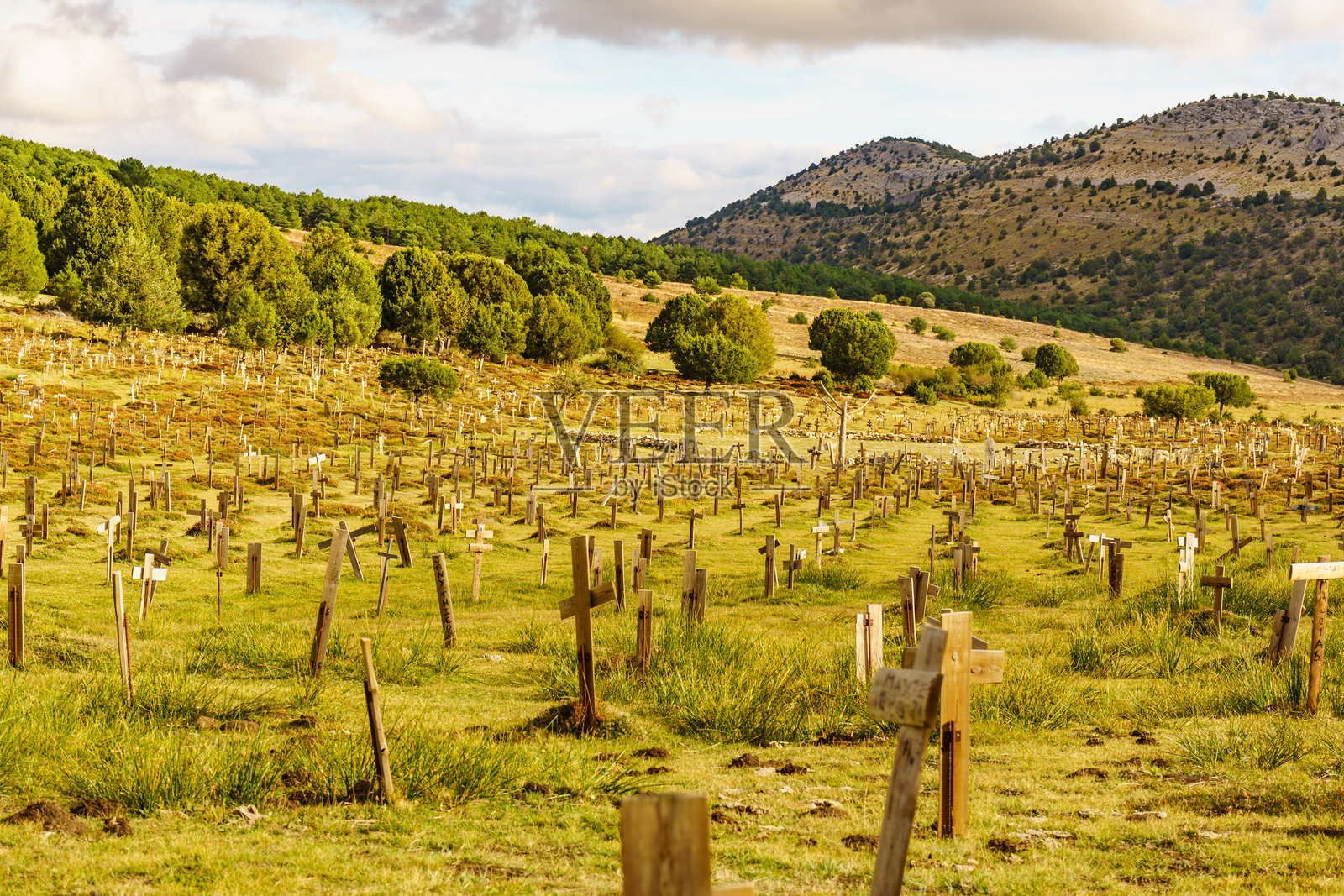 西班牙的Sad Hill公墓。旅游的地方照片摄影图片