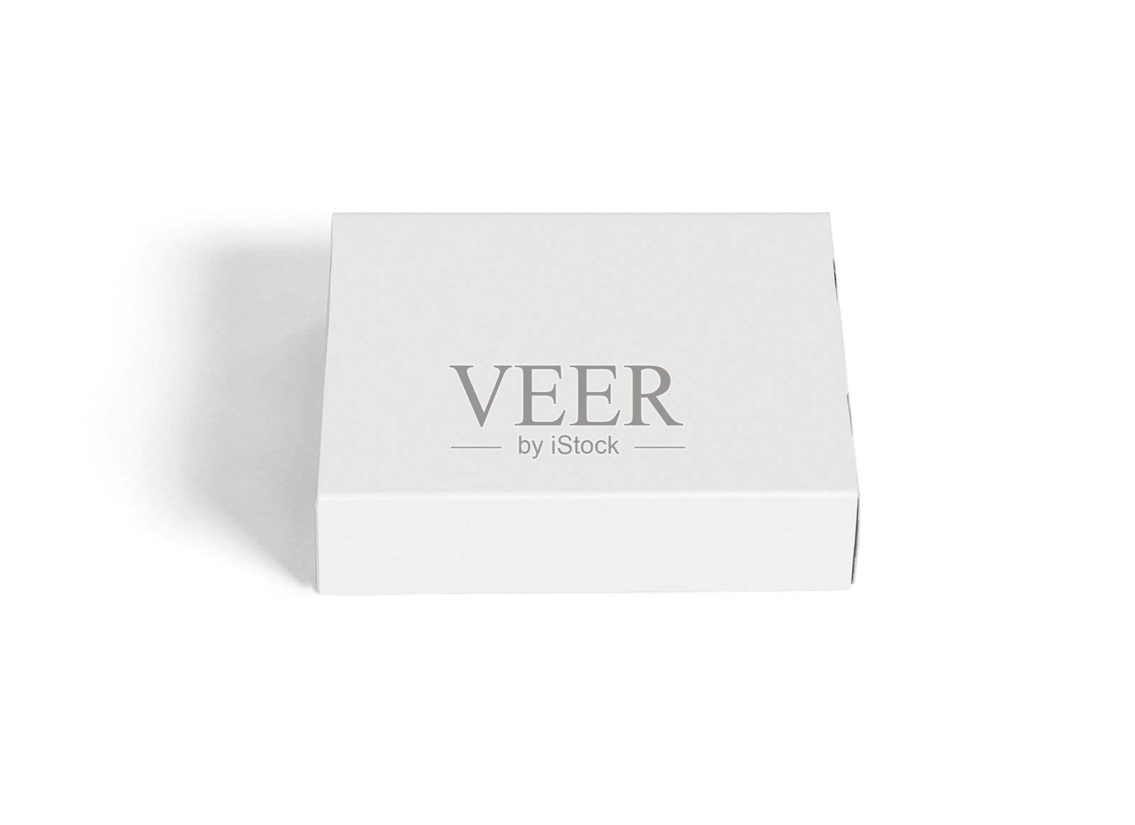 白色背景上的白色纸盒，模型，3d插图，3d渲染照片摄影图片