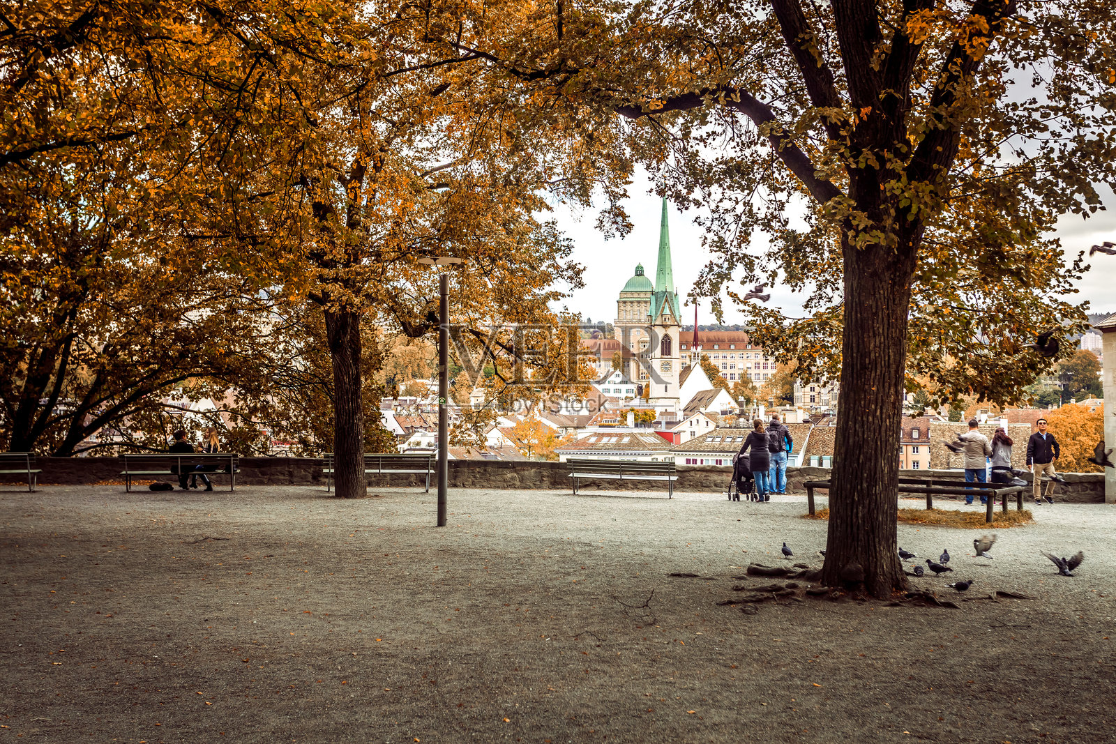 秋天的林登霍夫照片摄影图片