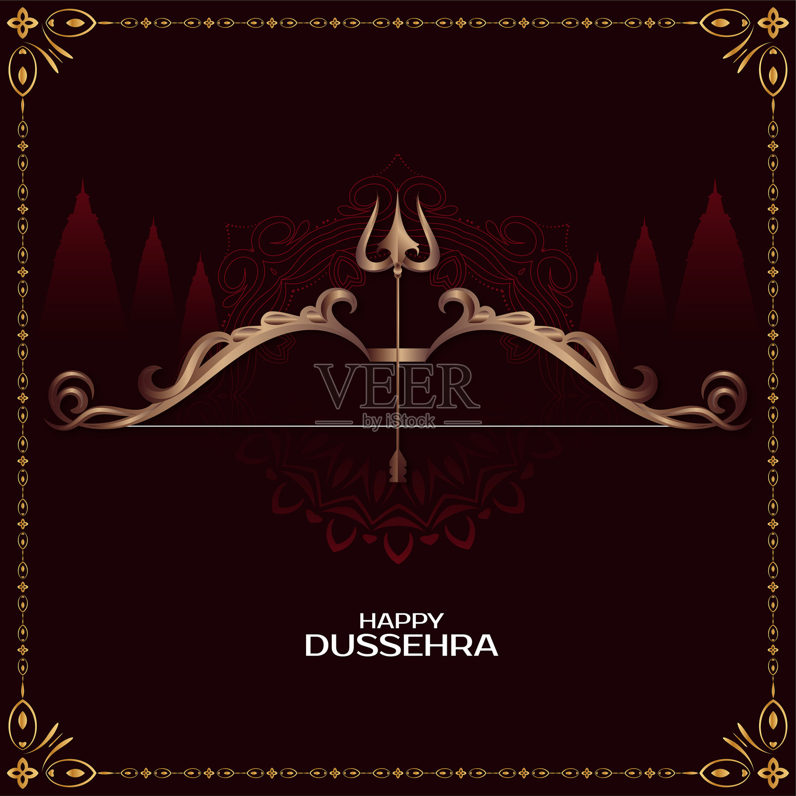 印度节日快乐，美丽的宗教背景插画图片素材