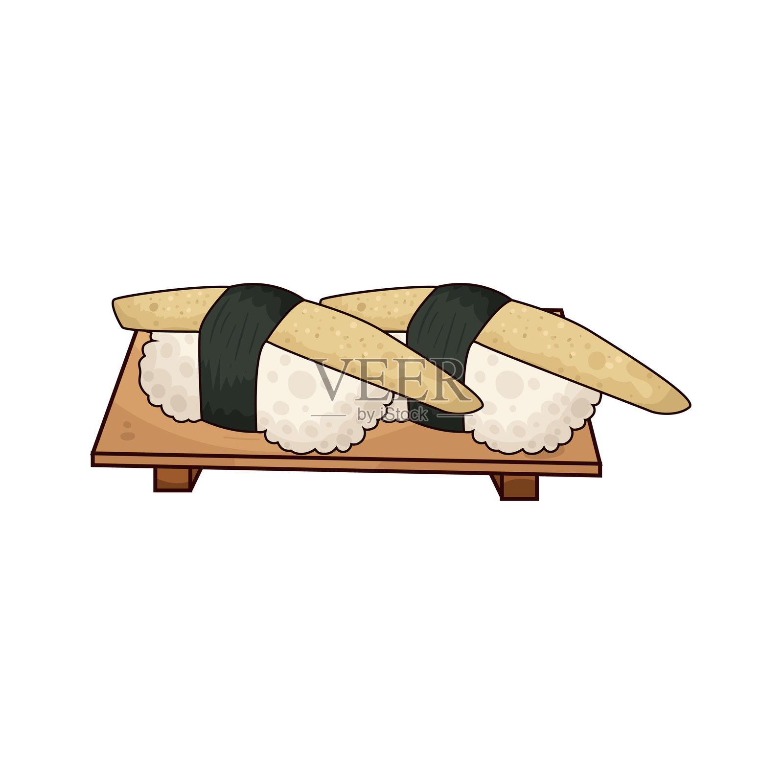 寿司板插画图片素材