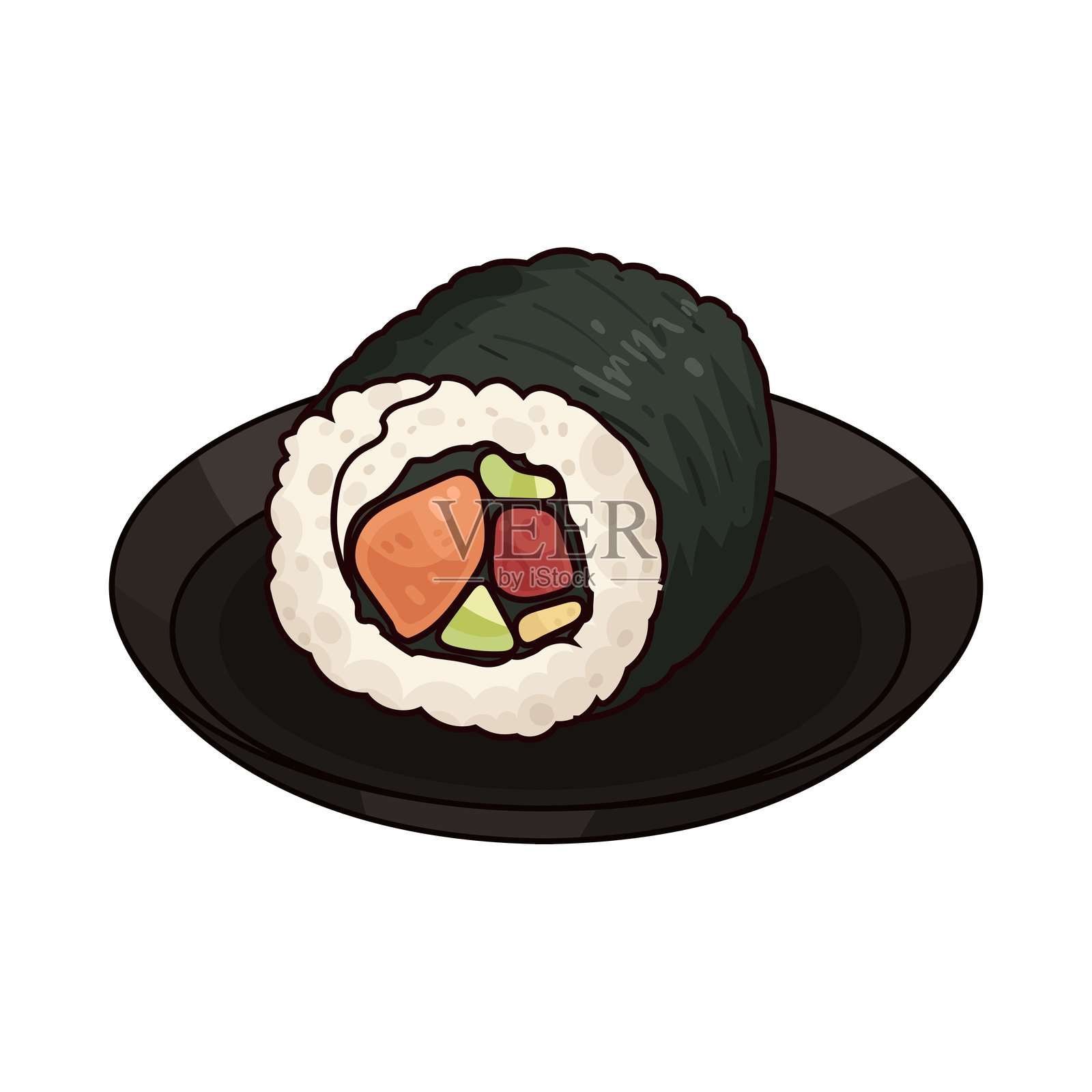 寿司卷插画图片素材