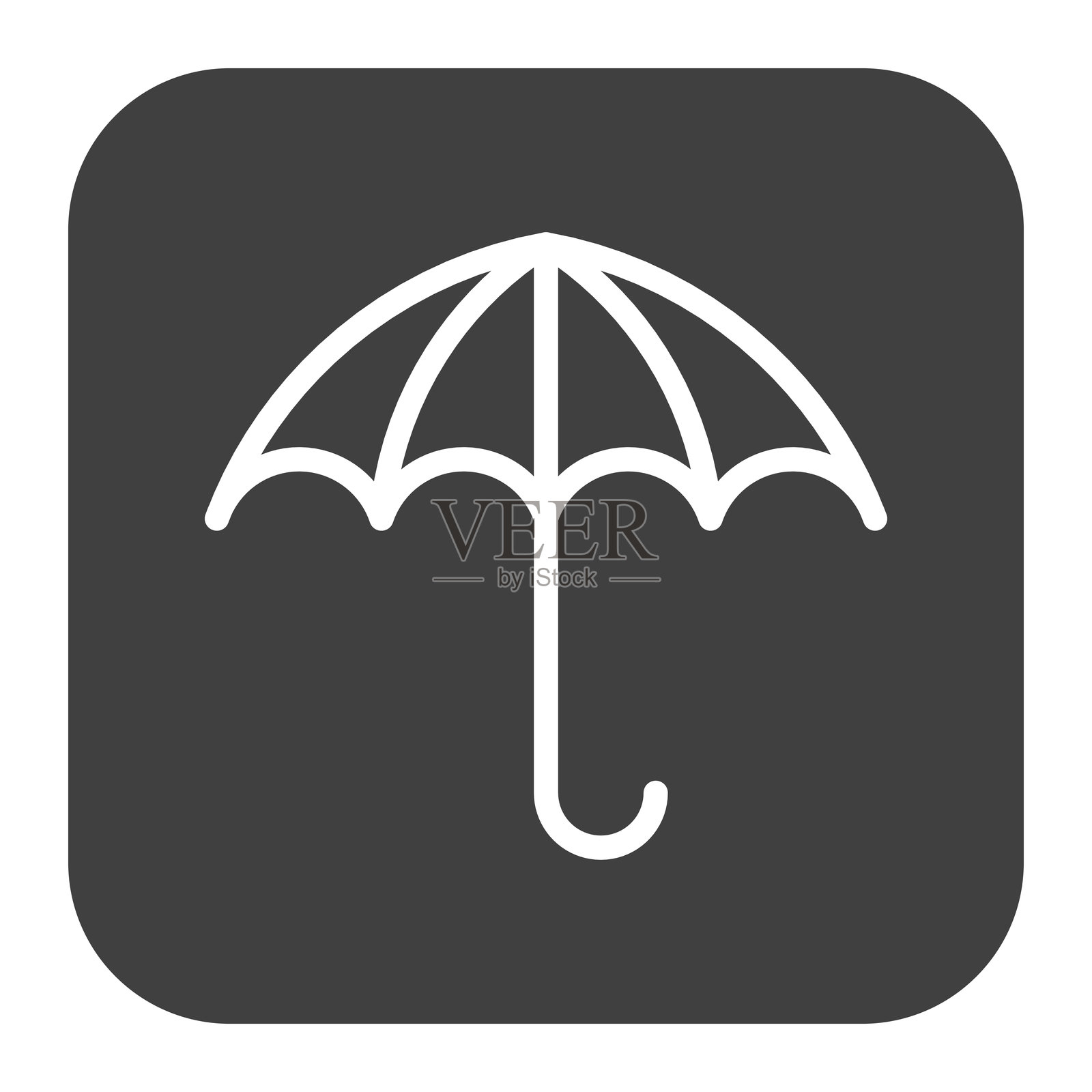 雨伞图标，天气图标插画图片素材