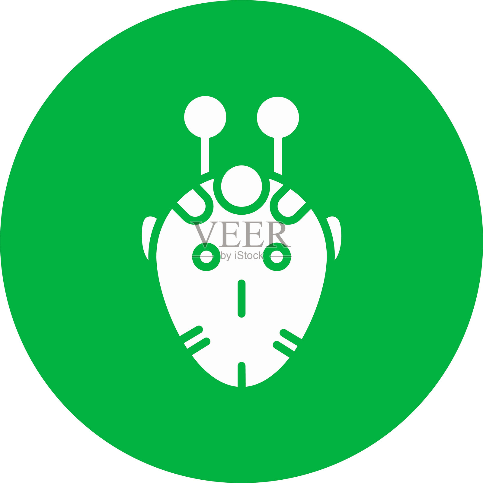 外星象形文字圆圈图标插画图片素材