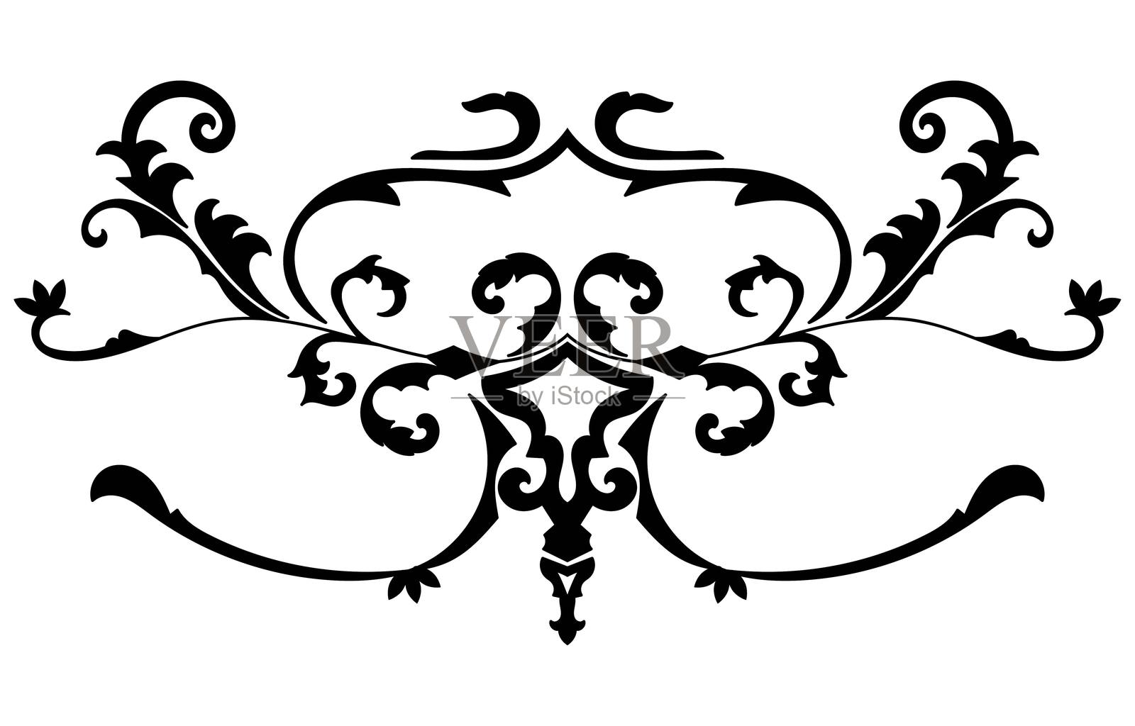 复古图案装饰件图形元素插画图片素材