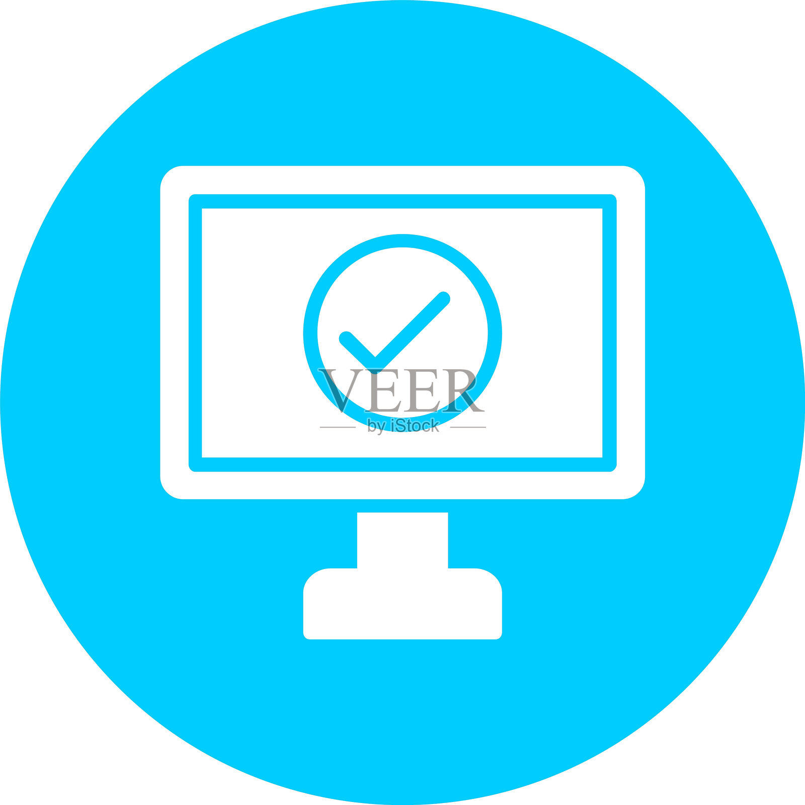 在线信息字形圆圈图标插画图片素材